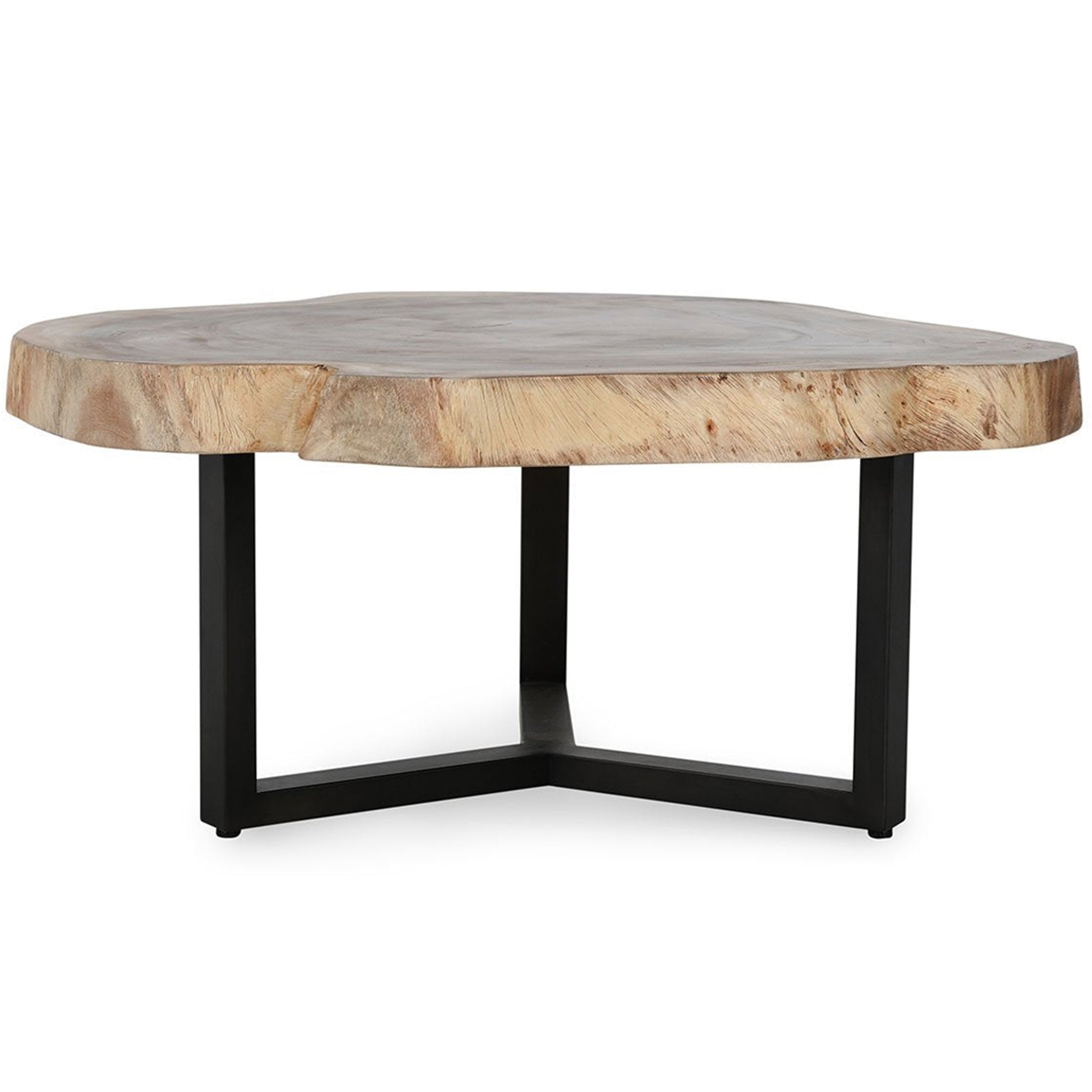 Celine Solid Live Edge Coffee Table, Natural