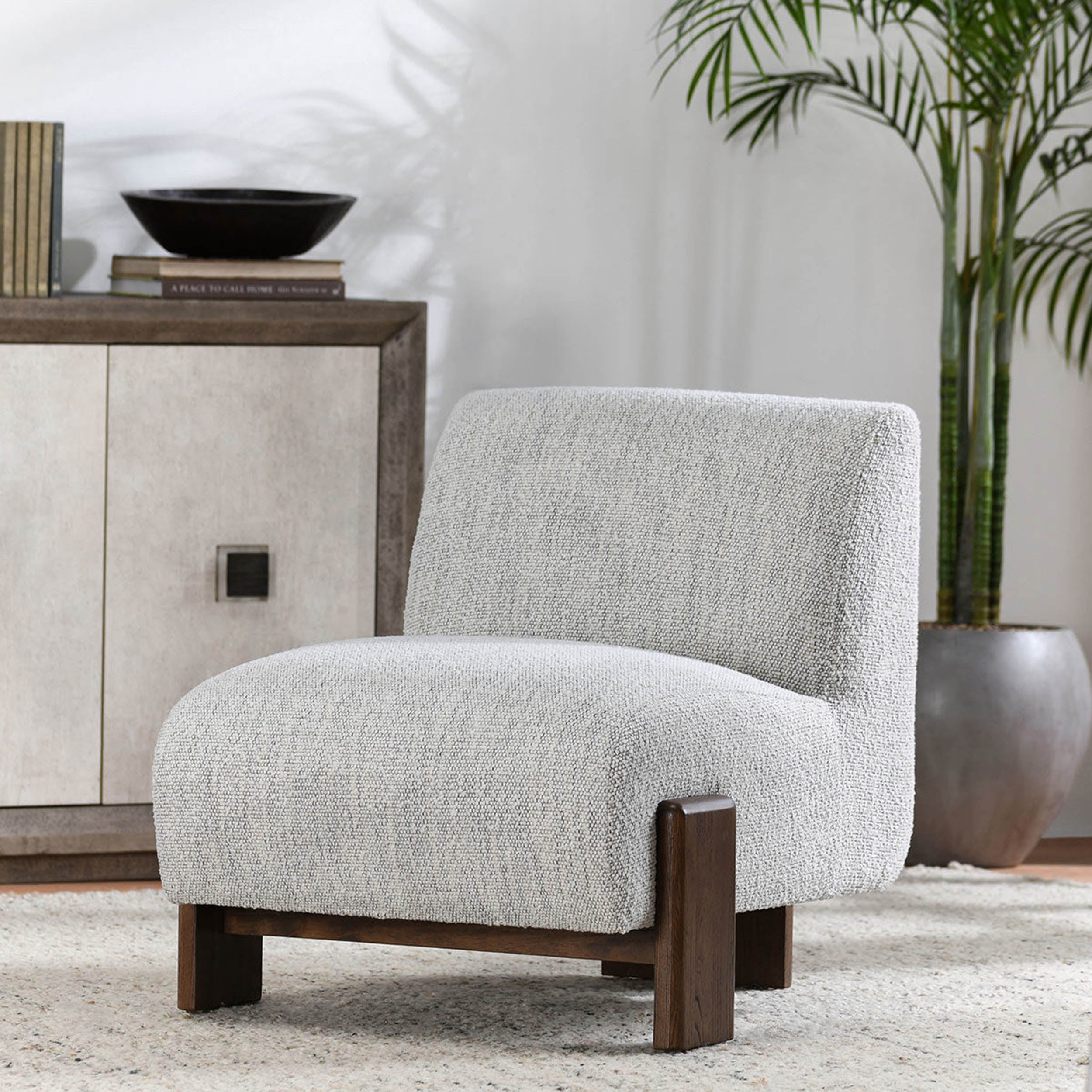 Chelsea Upholstered Accent Chair, Ivory