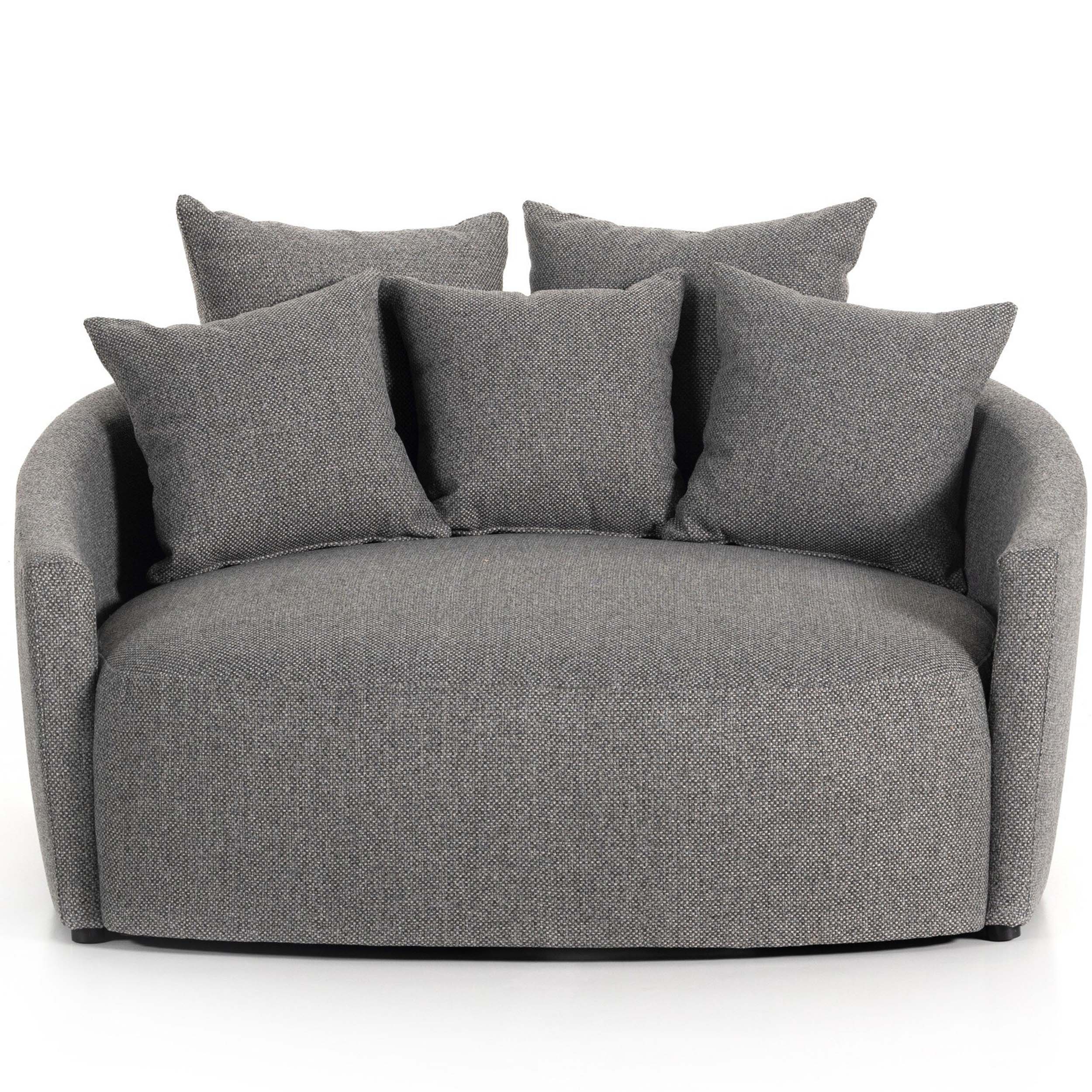 Chloe Media Lounger, Fallon Charcoal