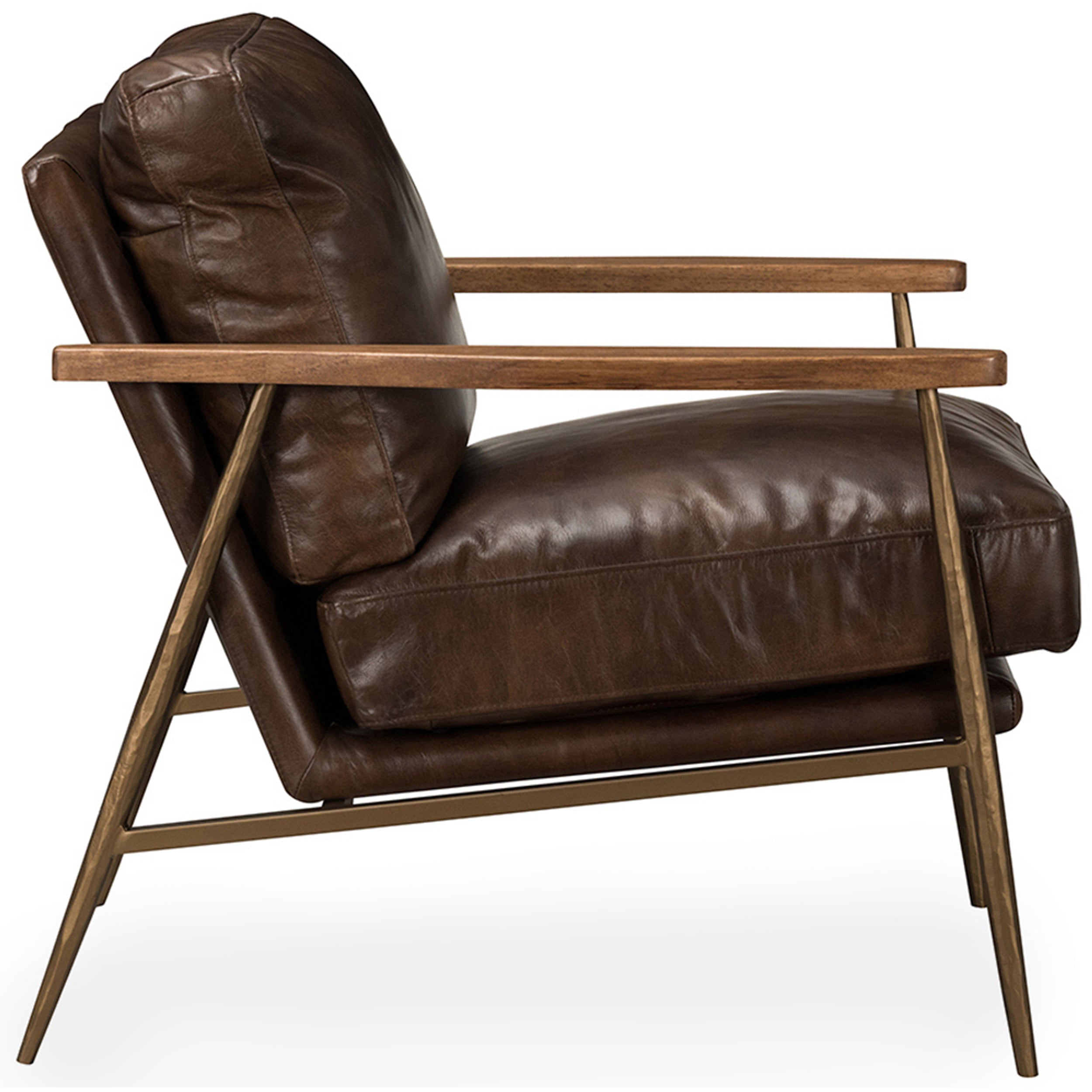 Christopher Leather Club Chair, Truffle Brown