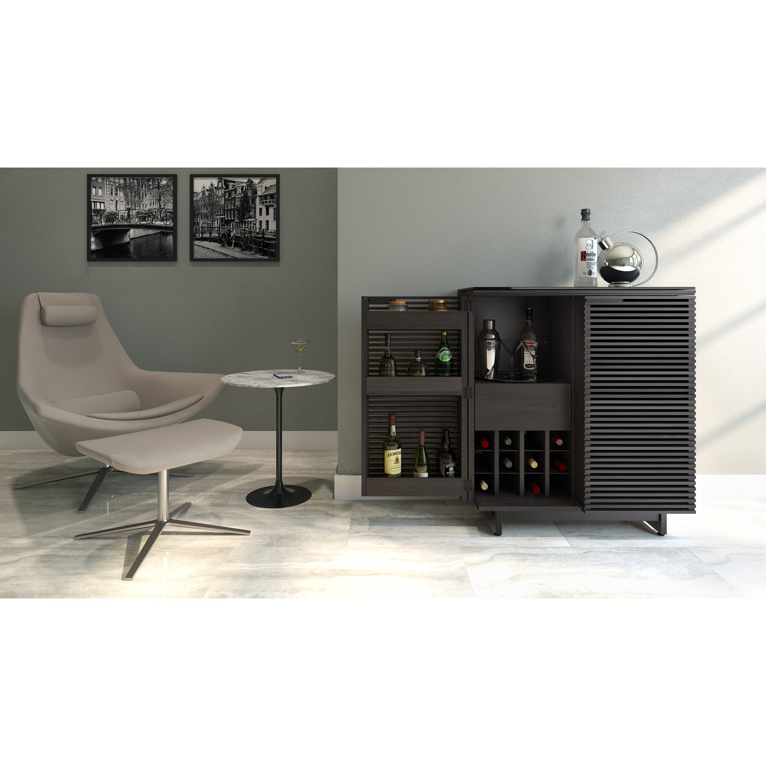 Corridor Bar 5620, Charcoal Stained Ash