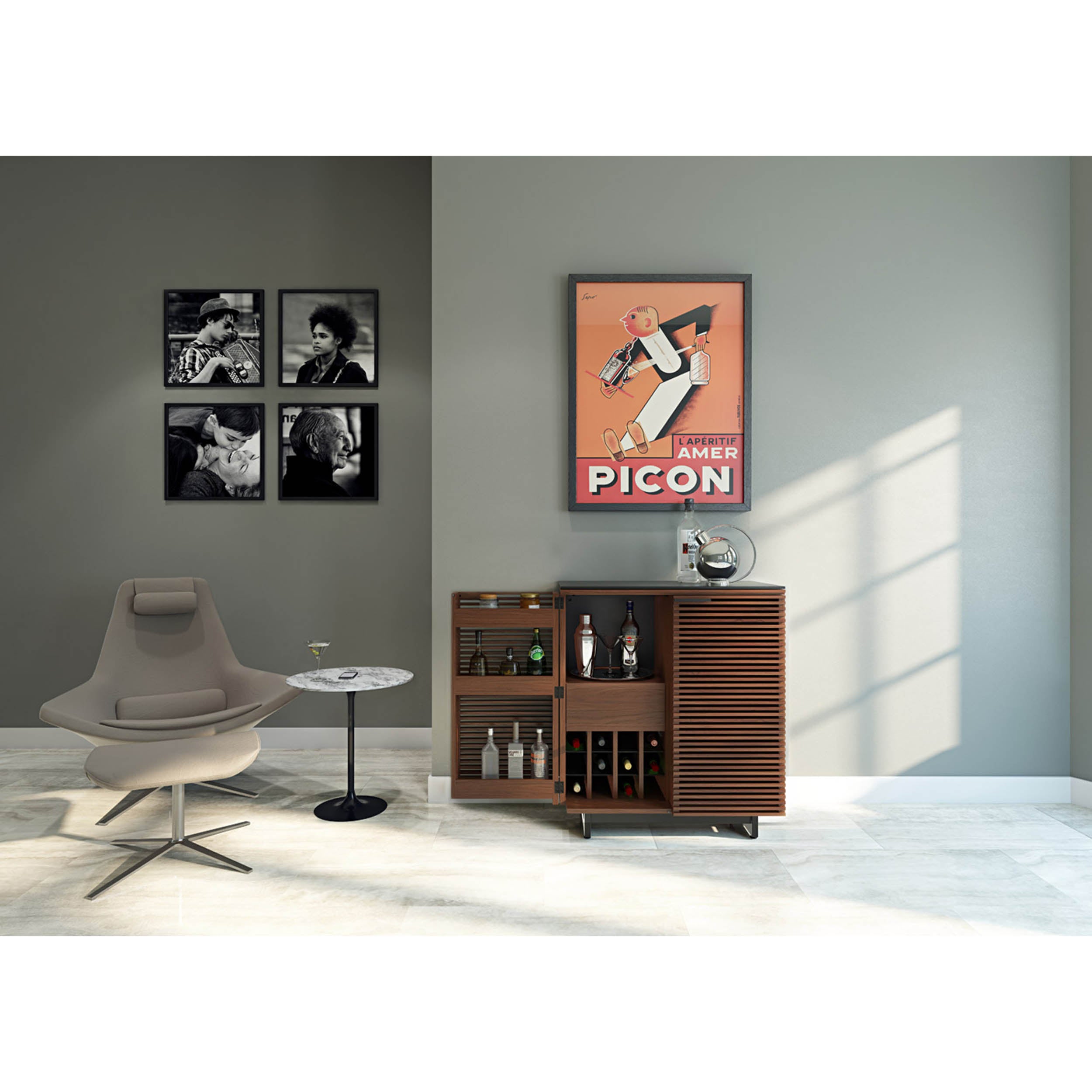 Corridor Bar 5620, Chocolate Stained Walnut