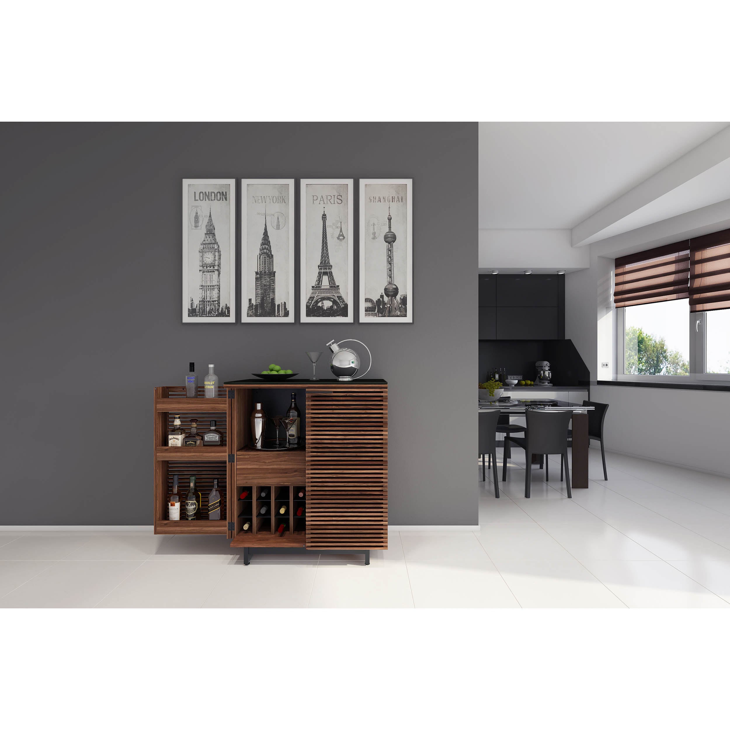 Corridor Bar 5620, Natural Walnut