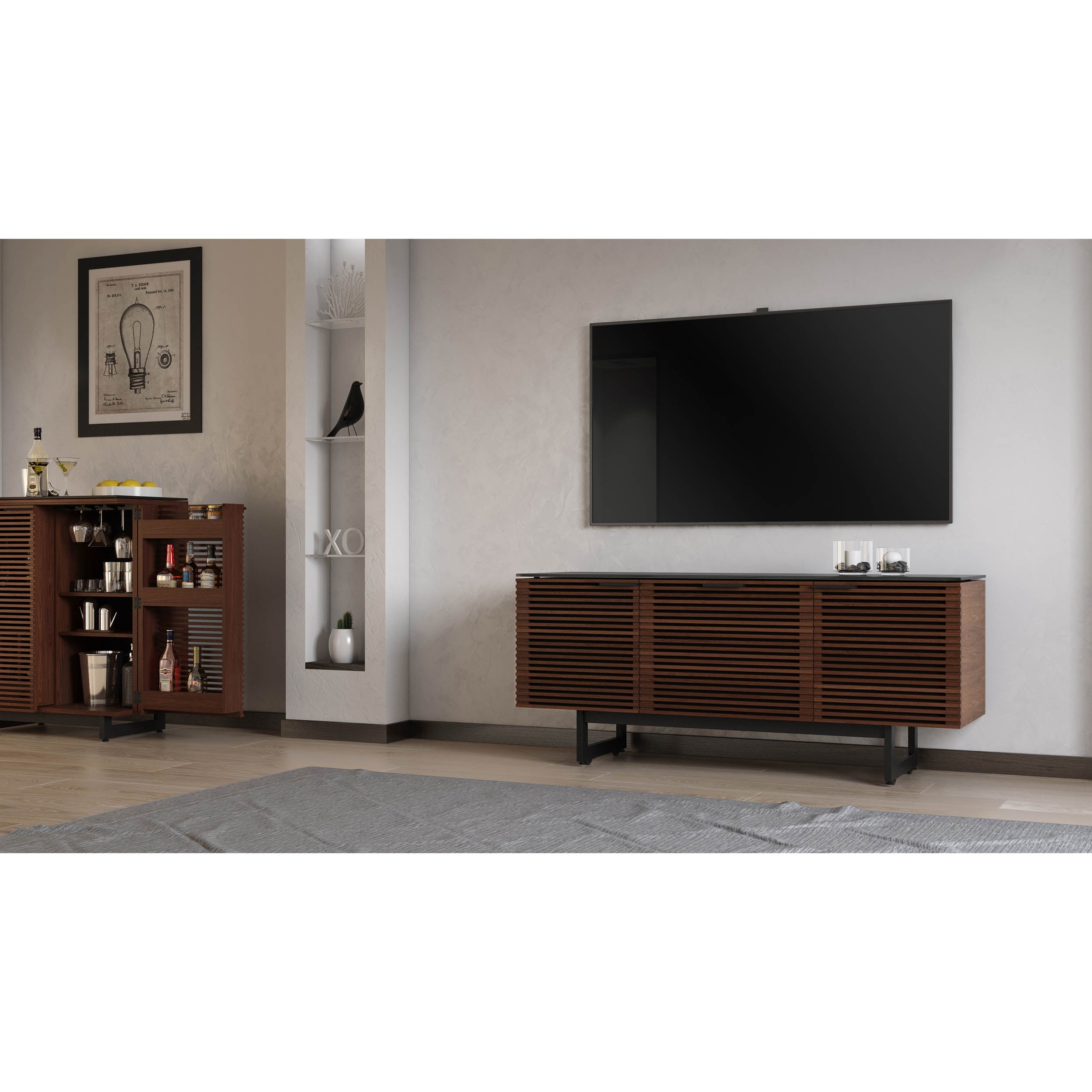 Corridor Media 8177, Chocolate Stained Walnut