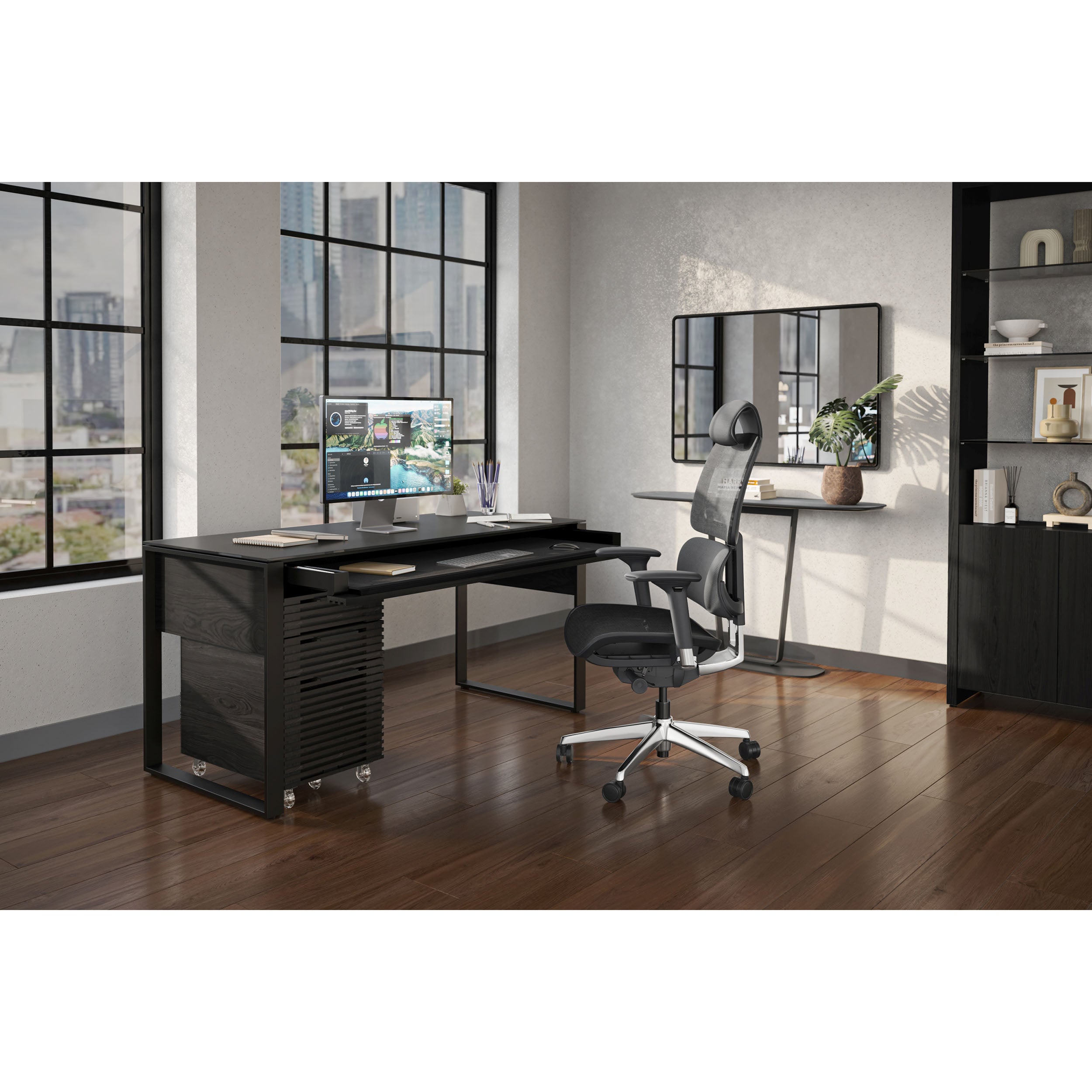 Corridor Office 6501, Charcoal Stained Ash