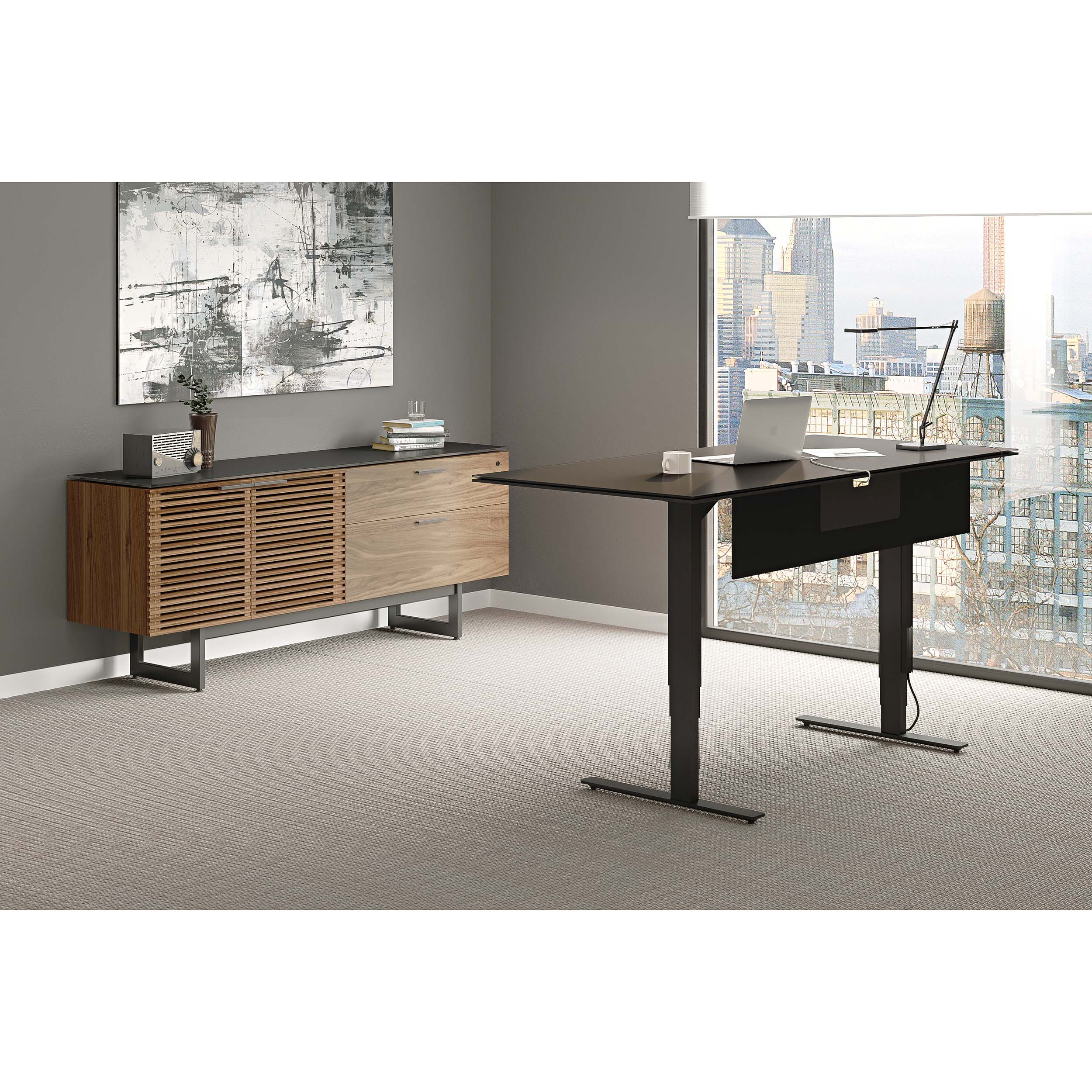 Corridor Office 6529, Natural Walnut