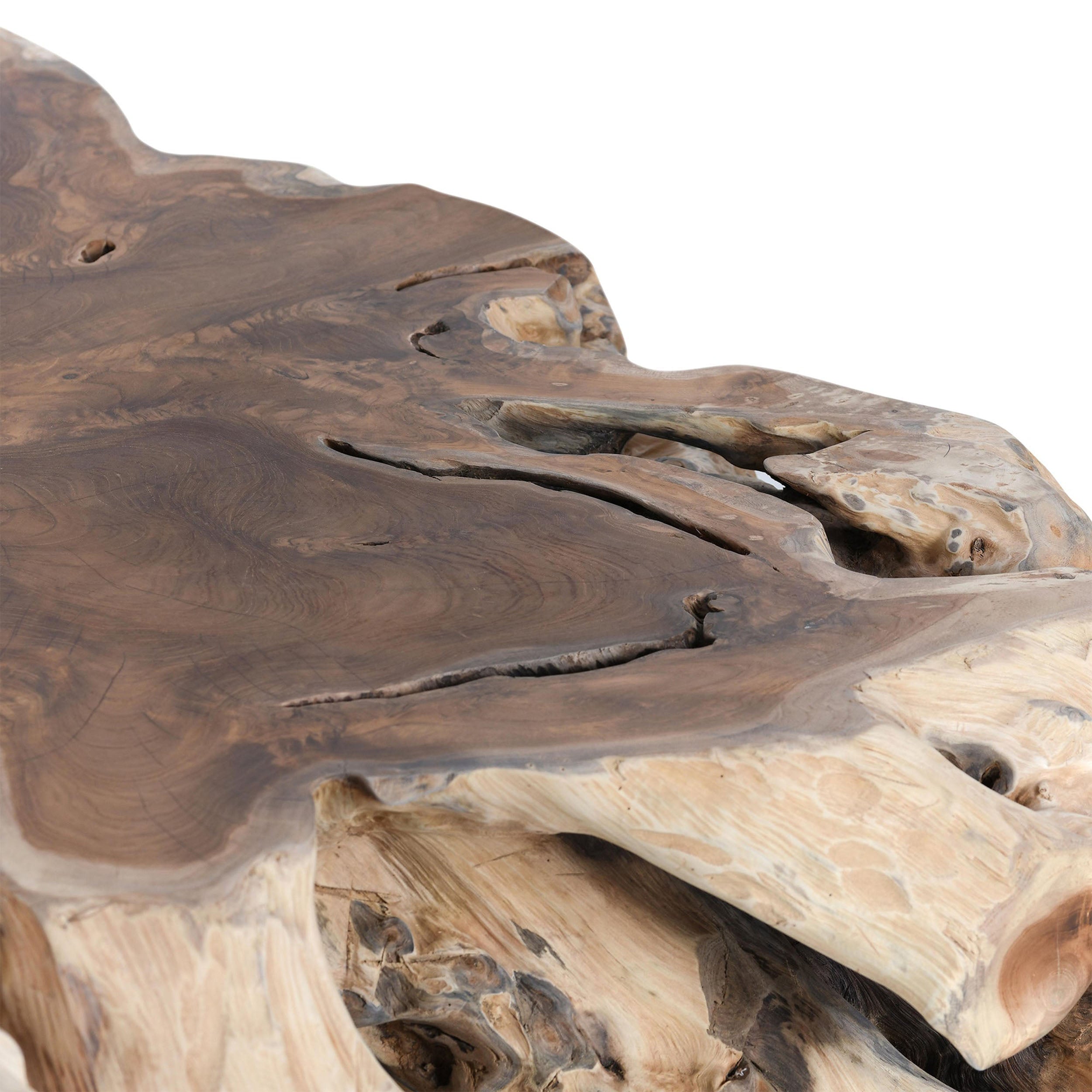 Cypress Square Teak Root Coffee Table, Natural