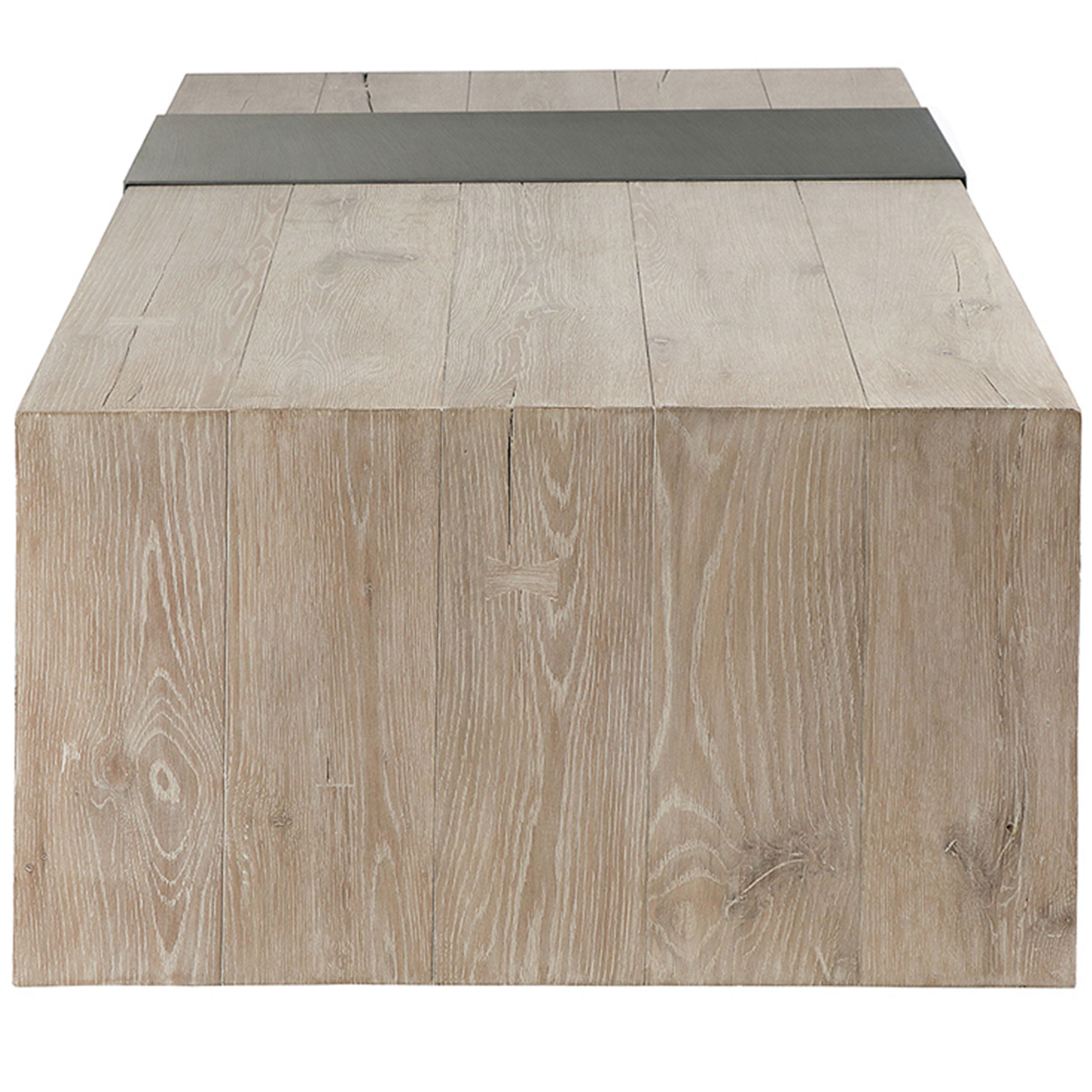 Danica Solid Wood Coffee Table, Aged Cream