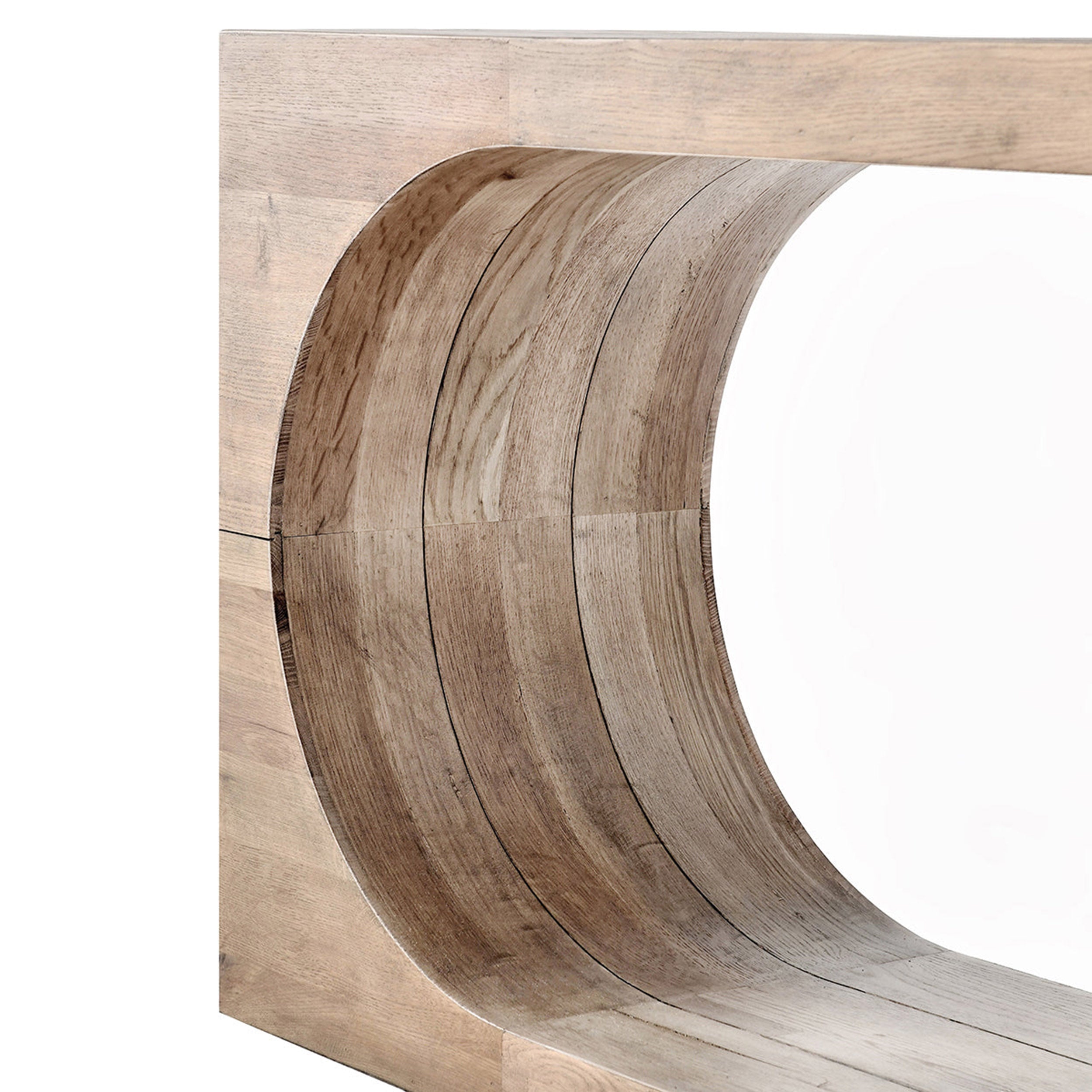 Danica Solid Wood Rectangle Console, Aged Cream