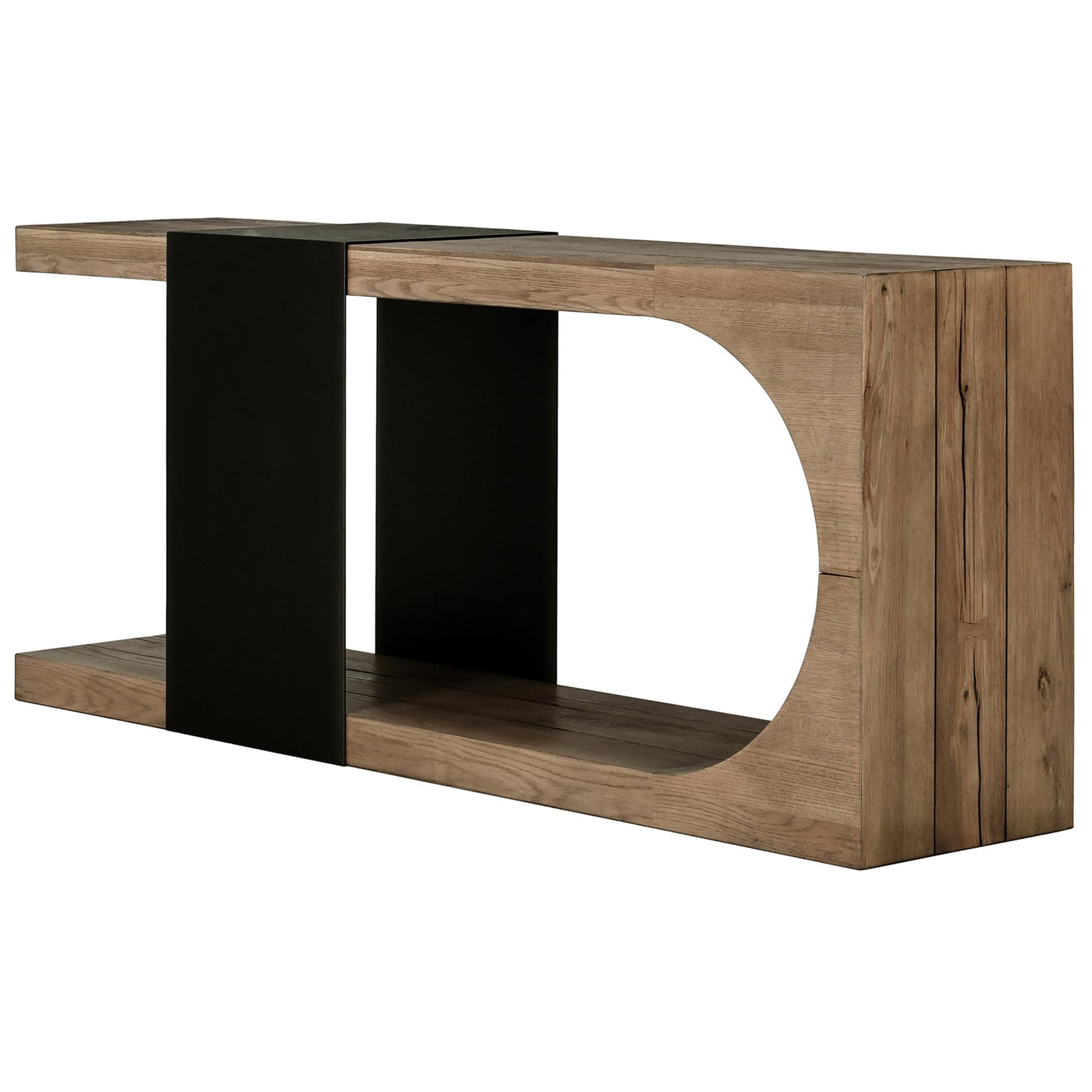 Danica Solid Wood Rectangle Console, Cafe Brown