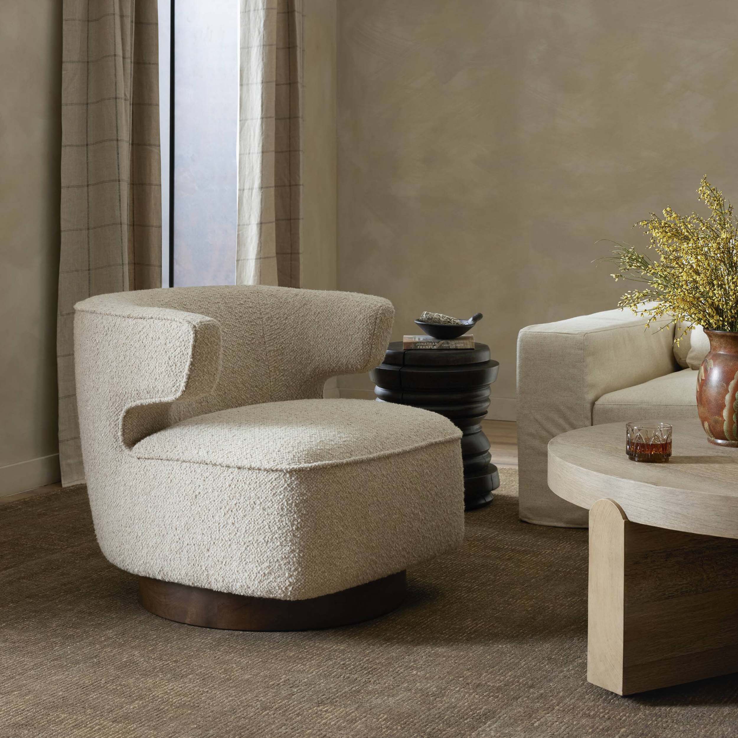 Dottie Swivel Chair, Berber Oatmeal