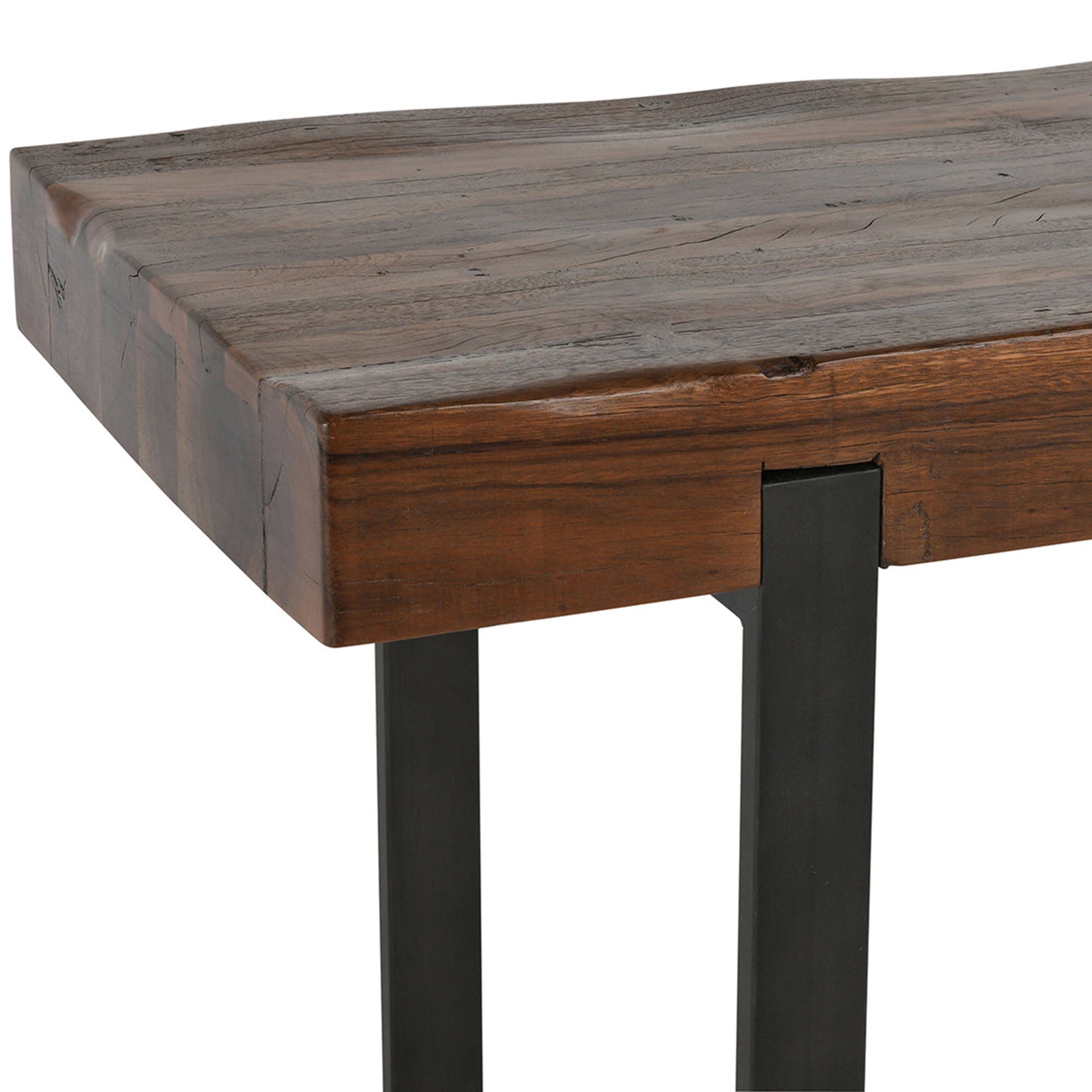 Duarte Solid Wood Gathering Table, Rustic Brown