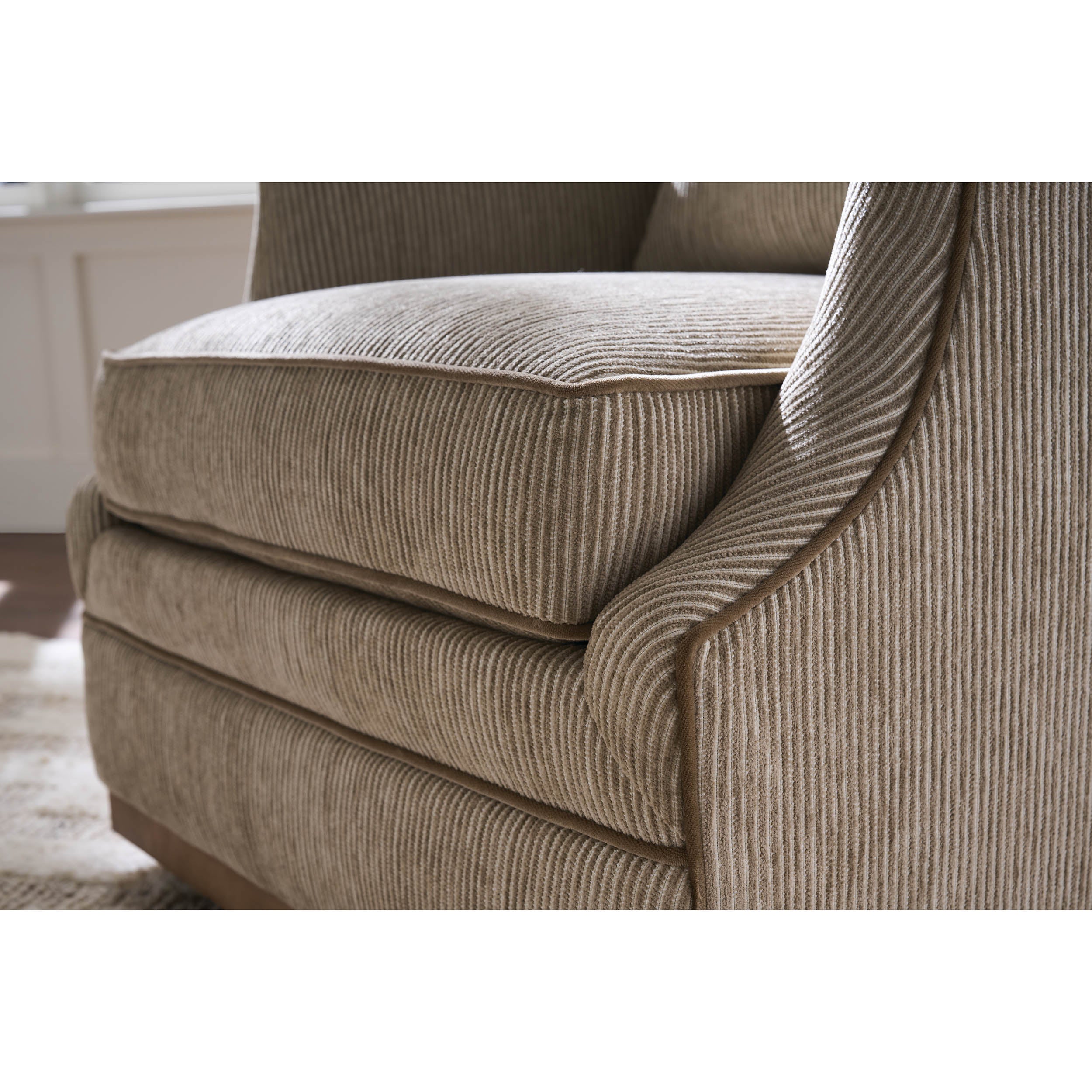 Emmerson Quick Ship Swivel Chair, Beige