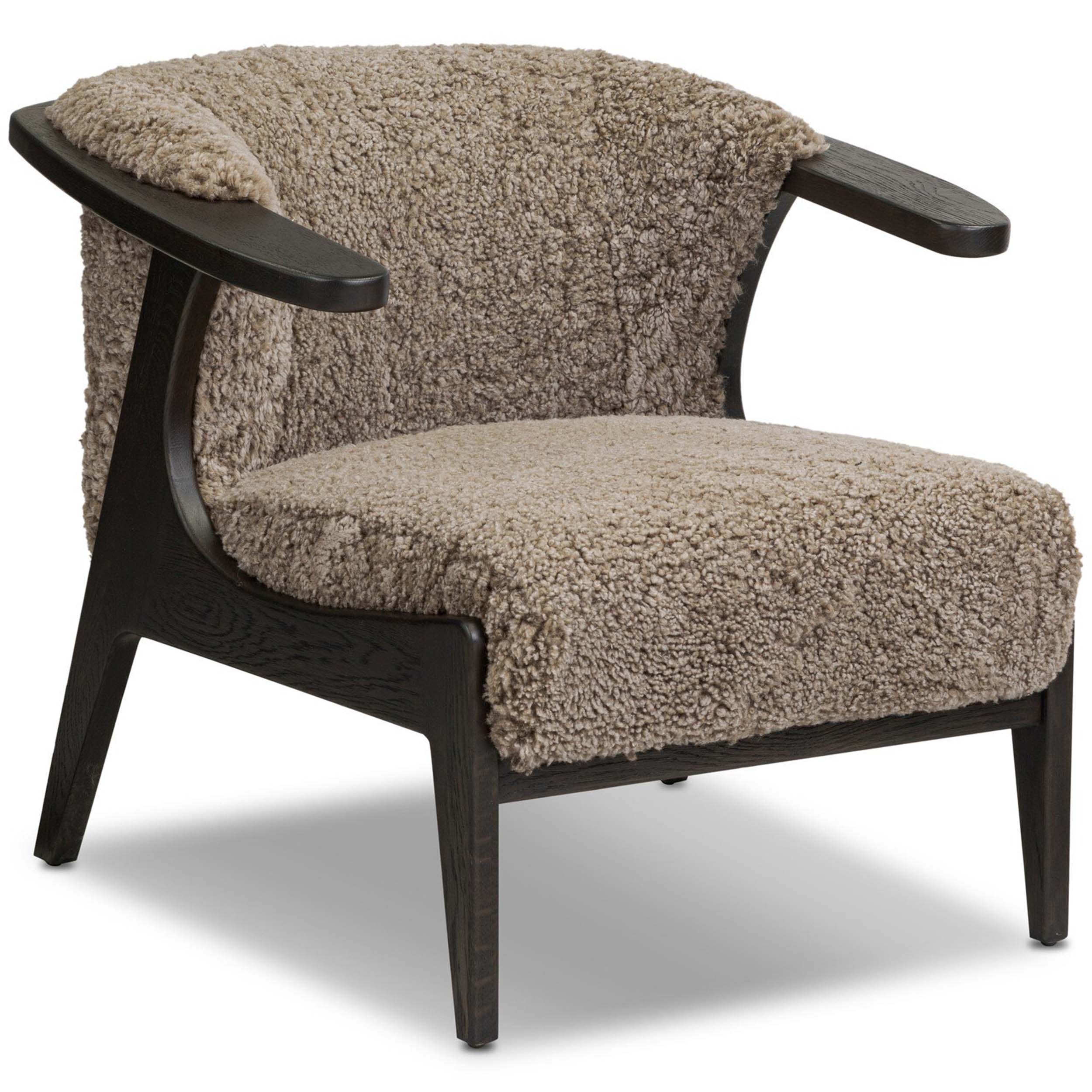Fabian Chair, Taupe Shearling