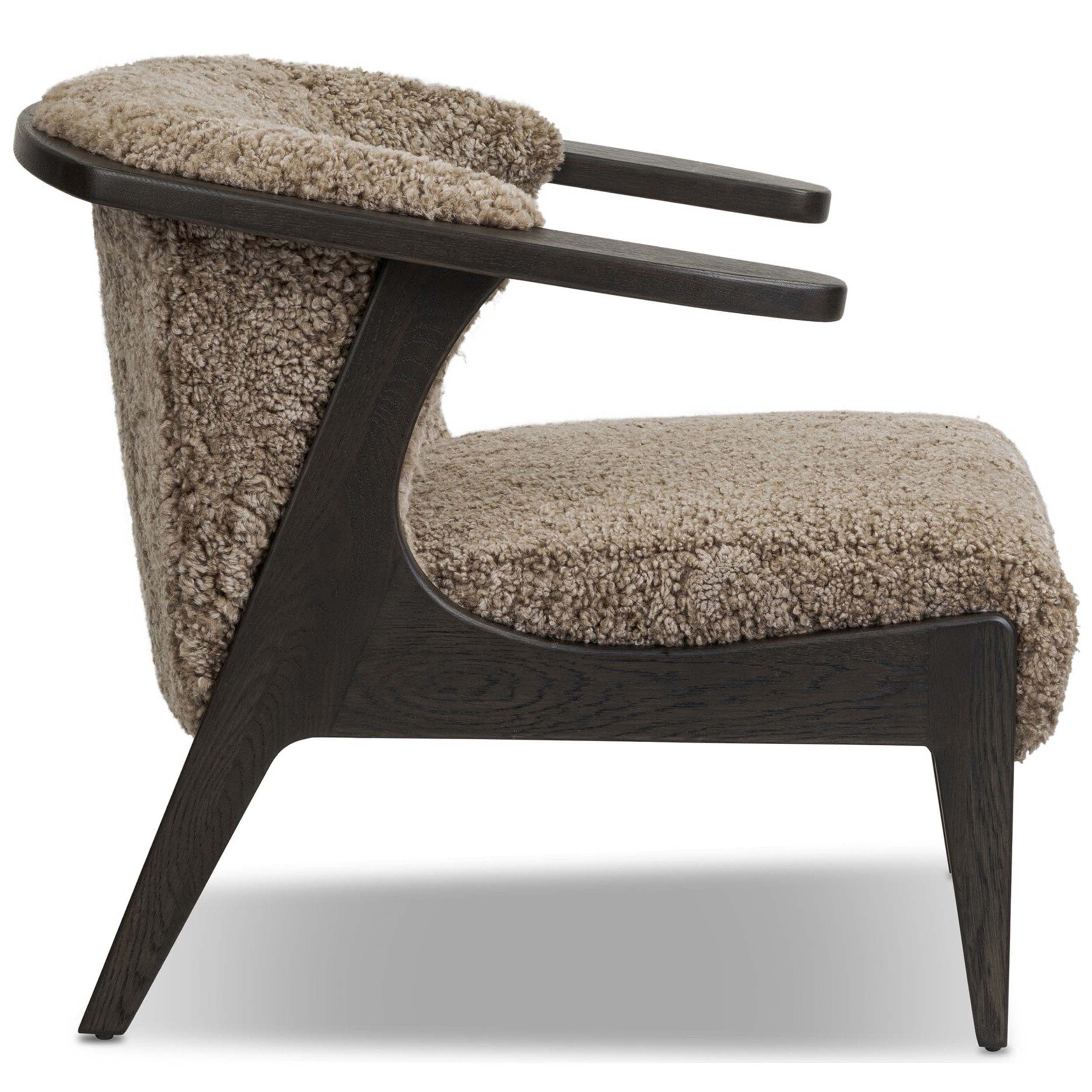 Fabian Chair, Taupe Shearling