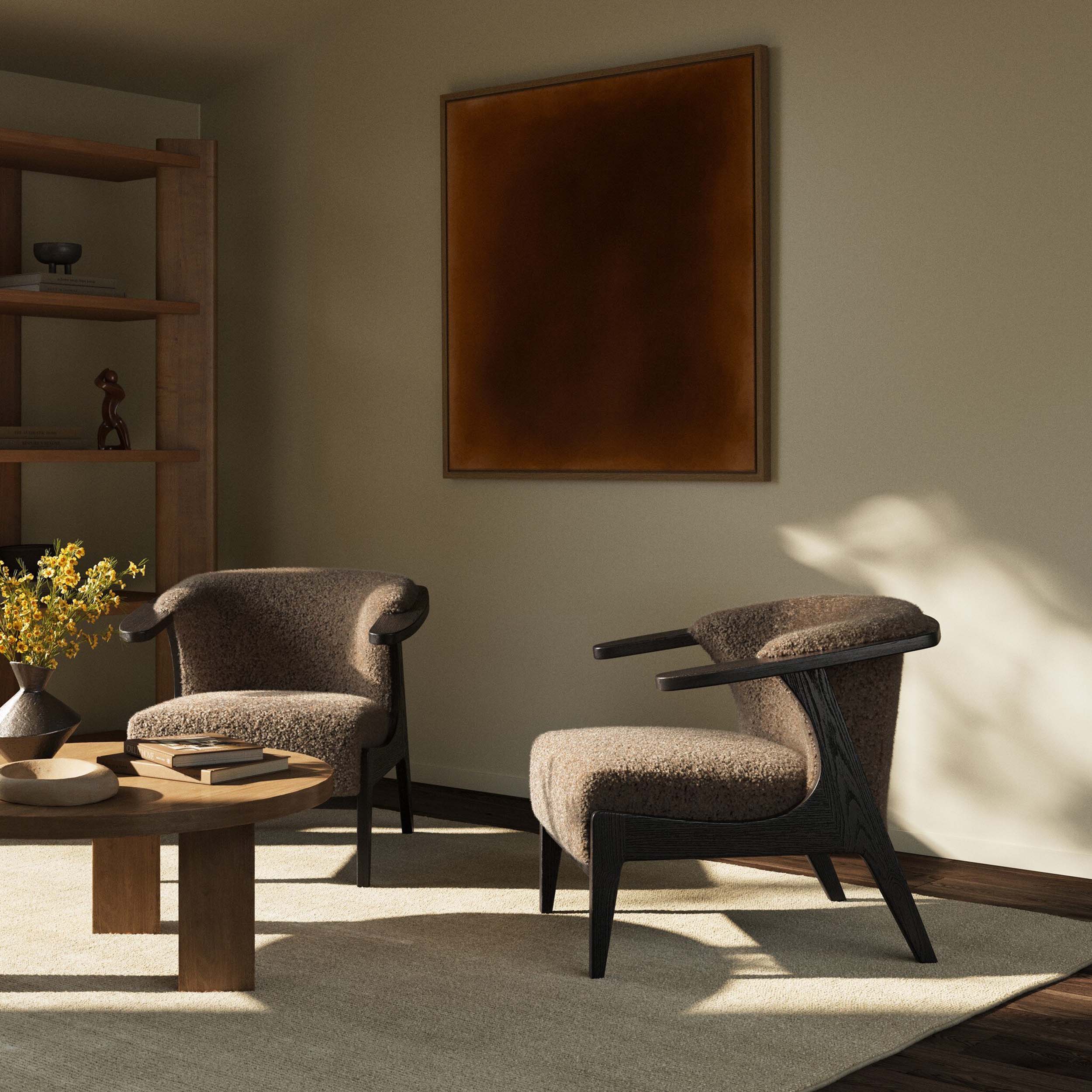 Fabian Chair, Taupe Shearling