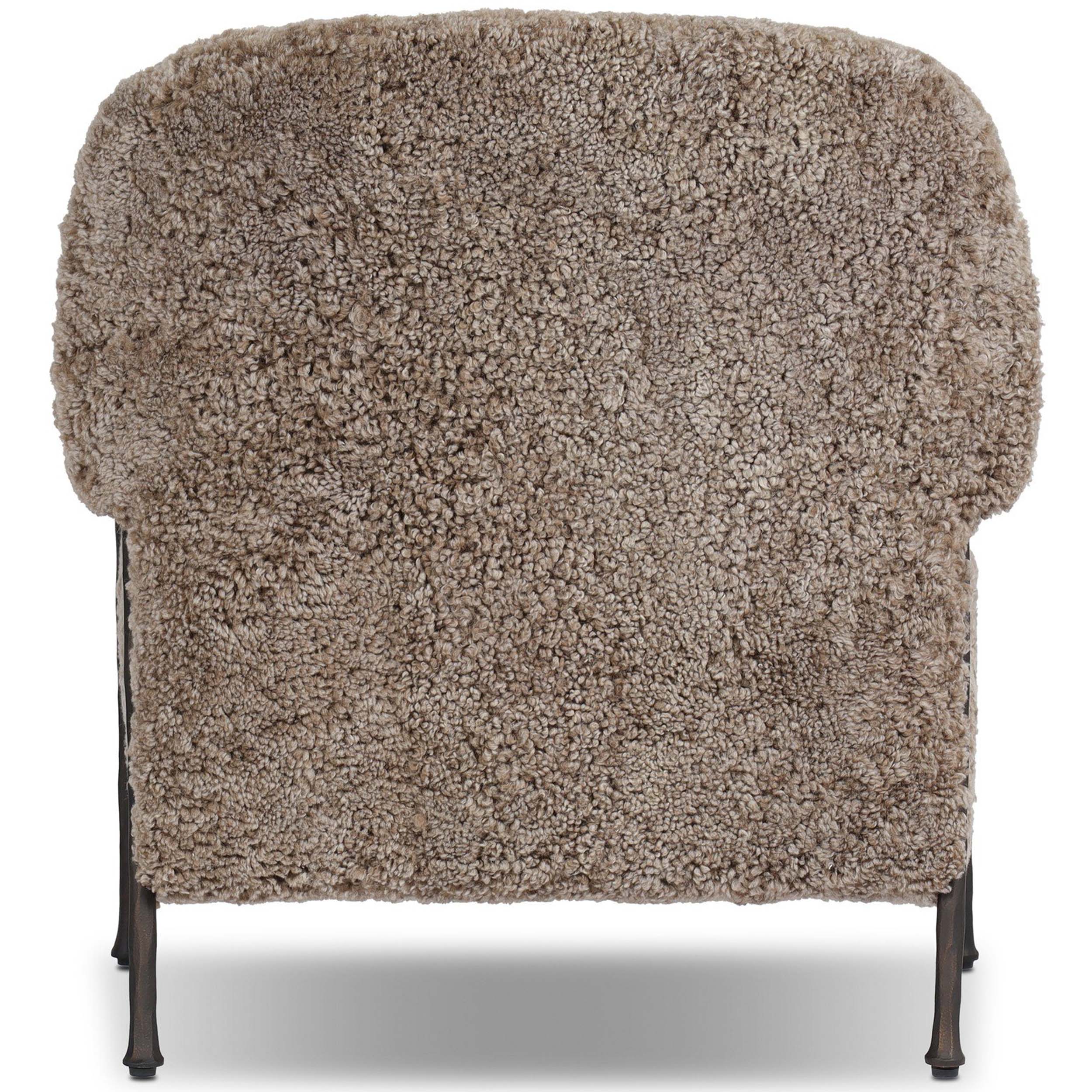 Gabriette Chair, Taupe Shearling