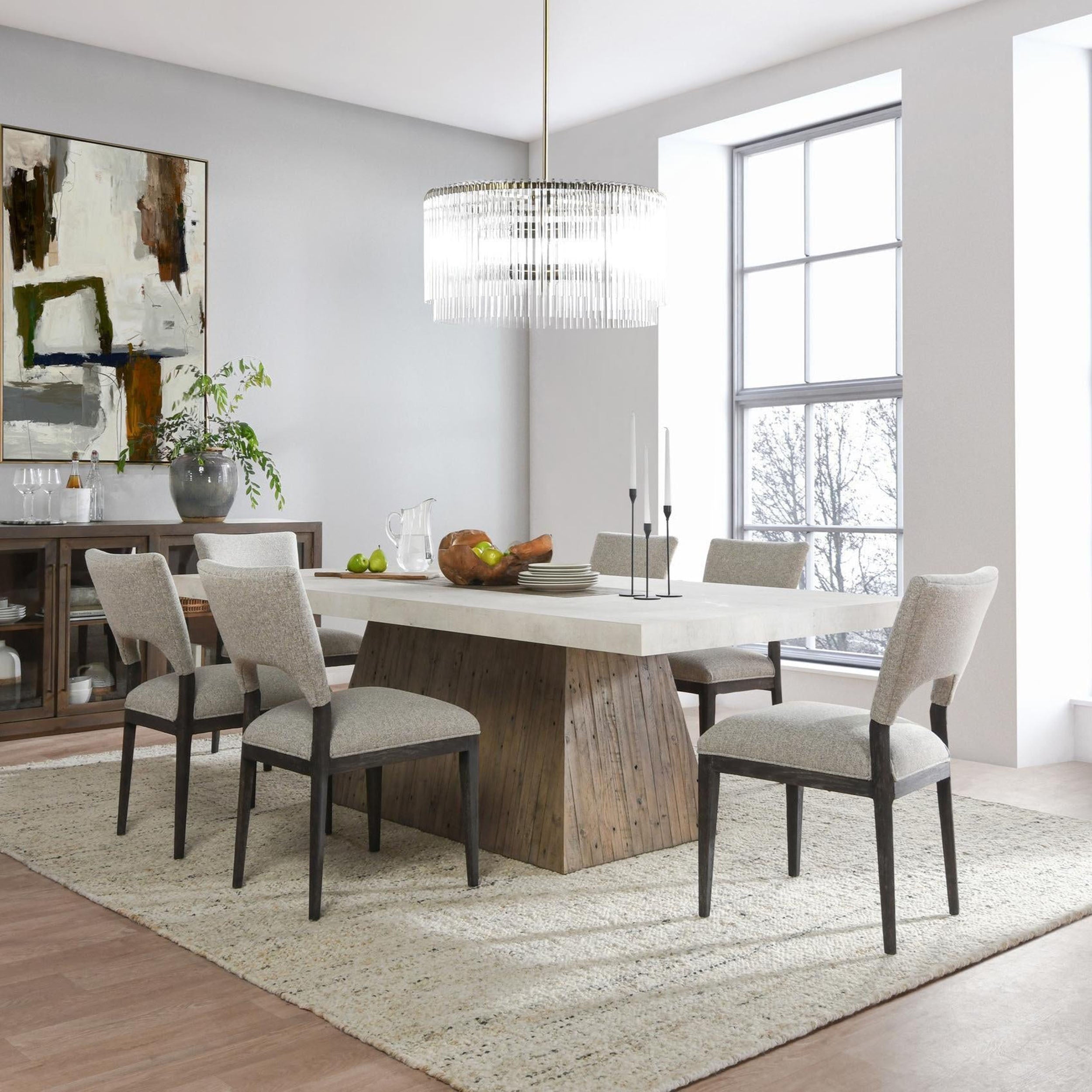 Grange Dining Table, Natural/Antique White