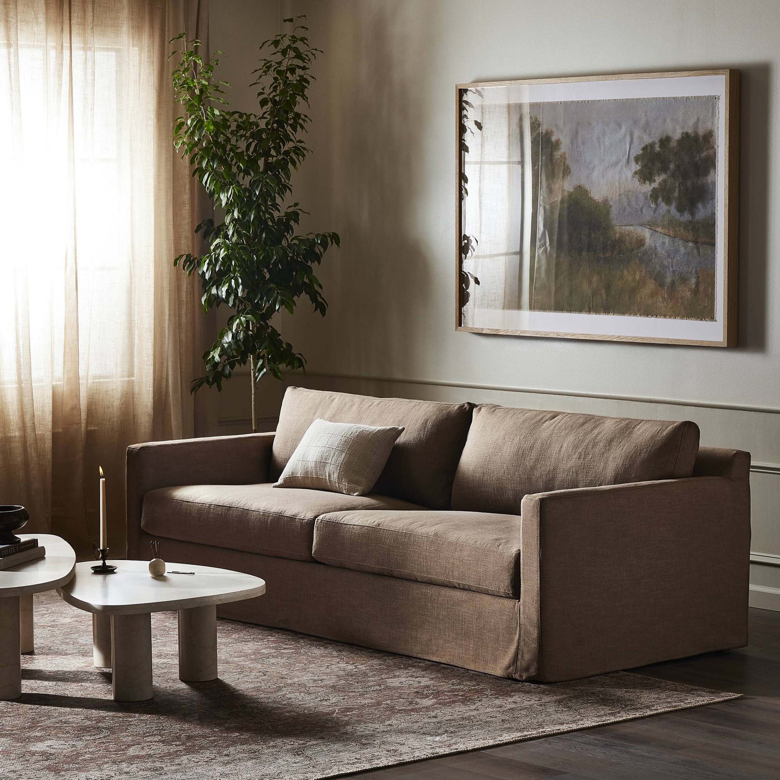 Hampton Slip Cover Sofa, Antwerp Cafe
