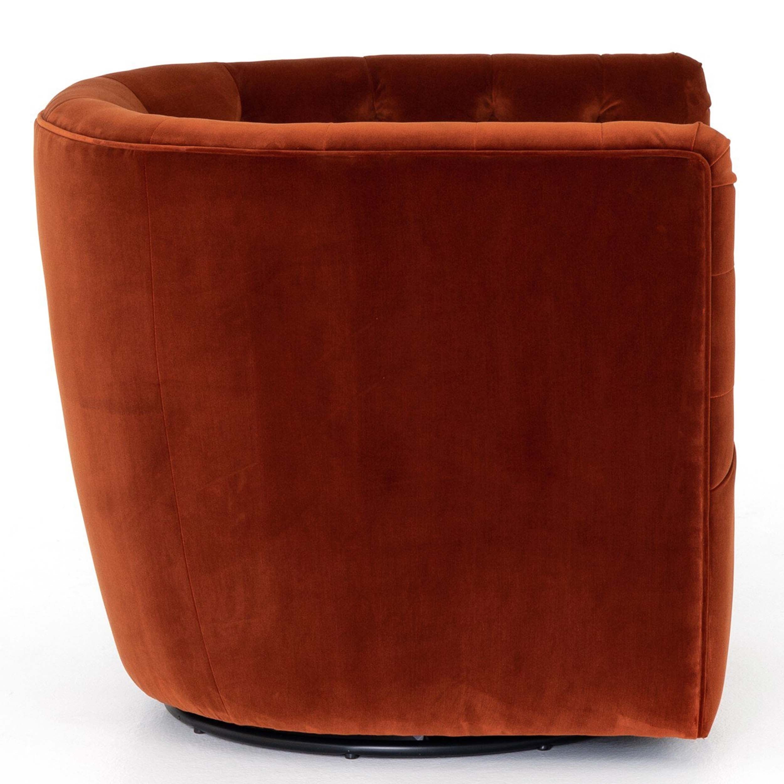 Hanover Swivel Chair, Sapphire Rust