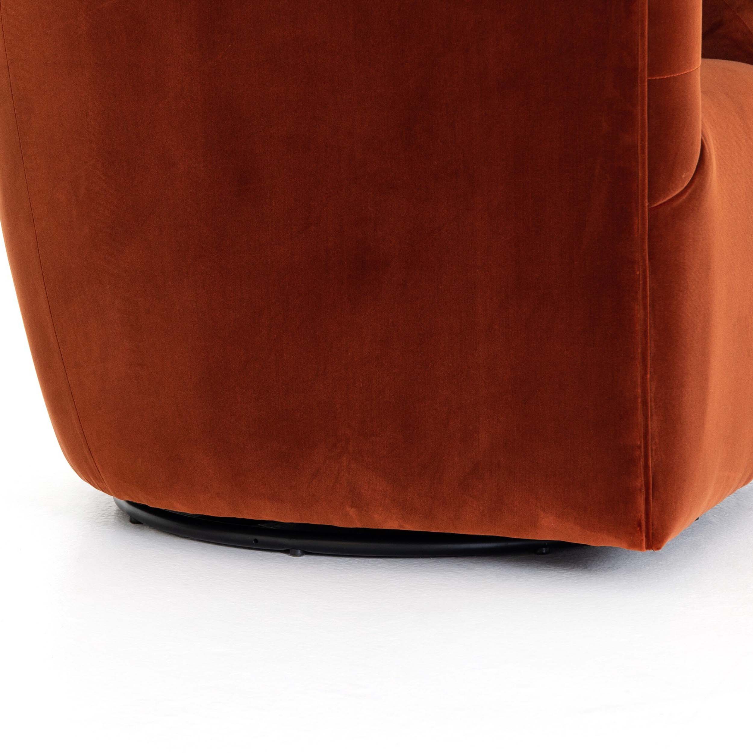 Hanover Swivel Chair, Sapphire Rust