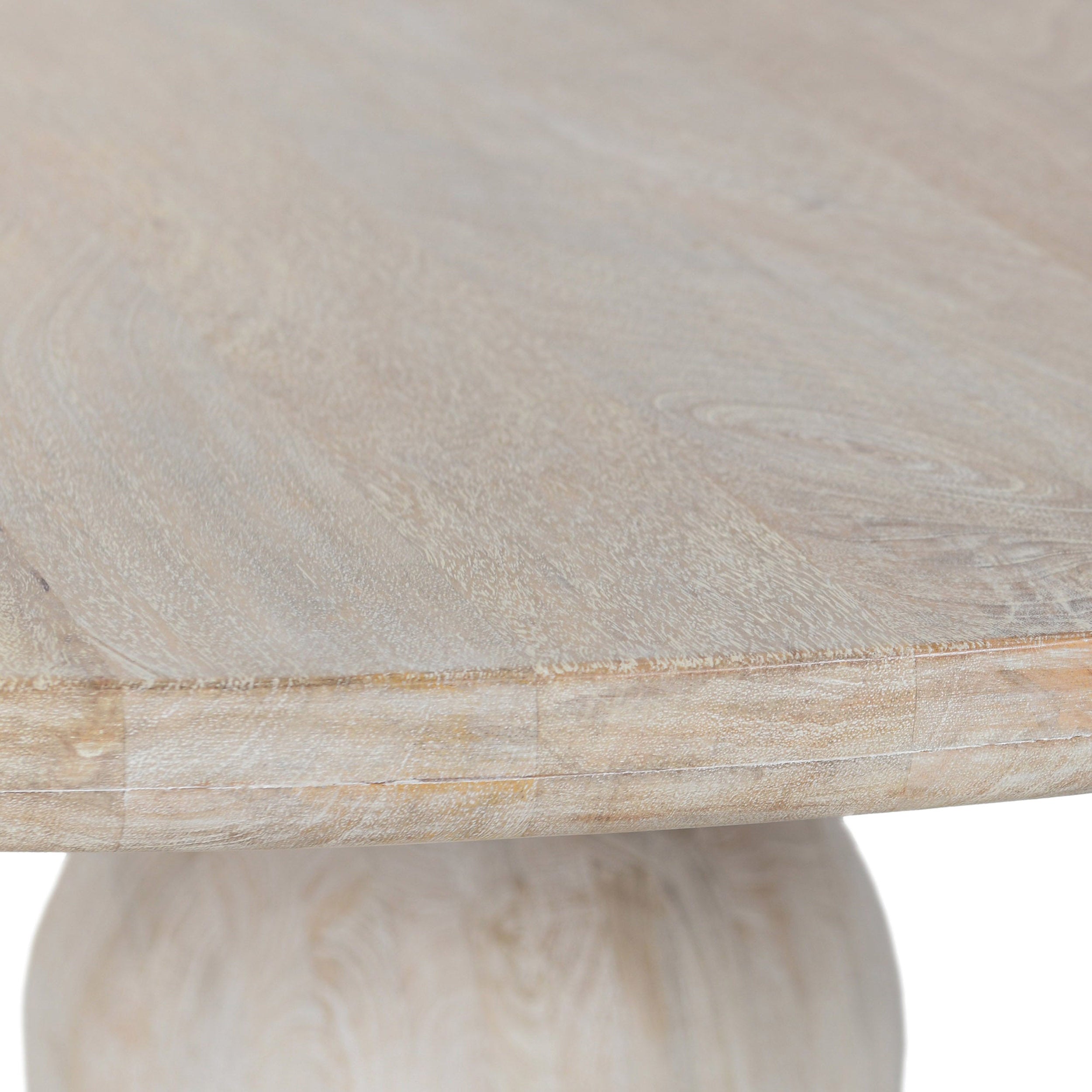 Hera Solid Wood Dining Table, Creamwood