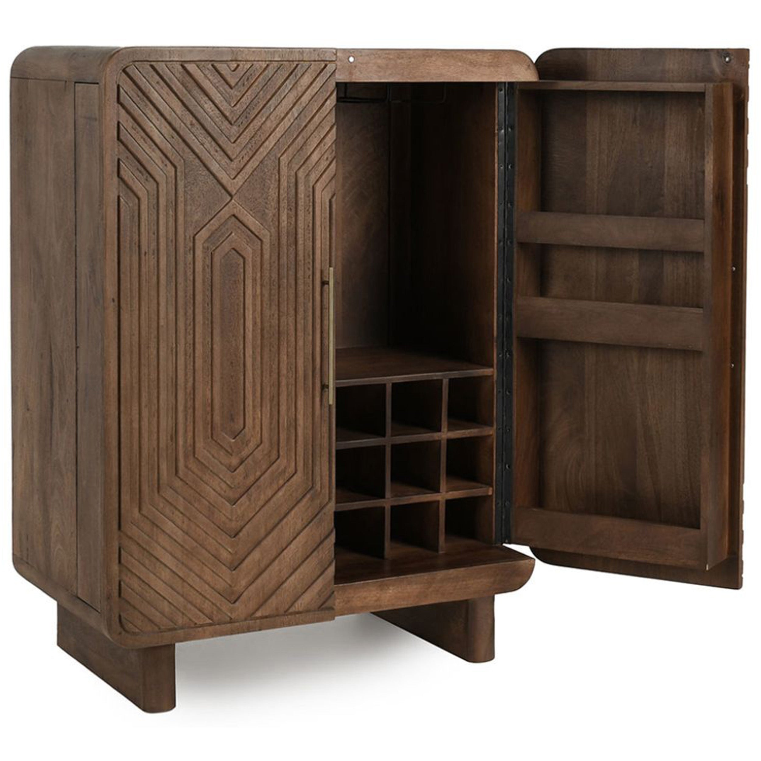 Holmes Bar Cabinet, Artisan Brown