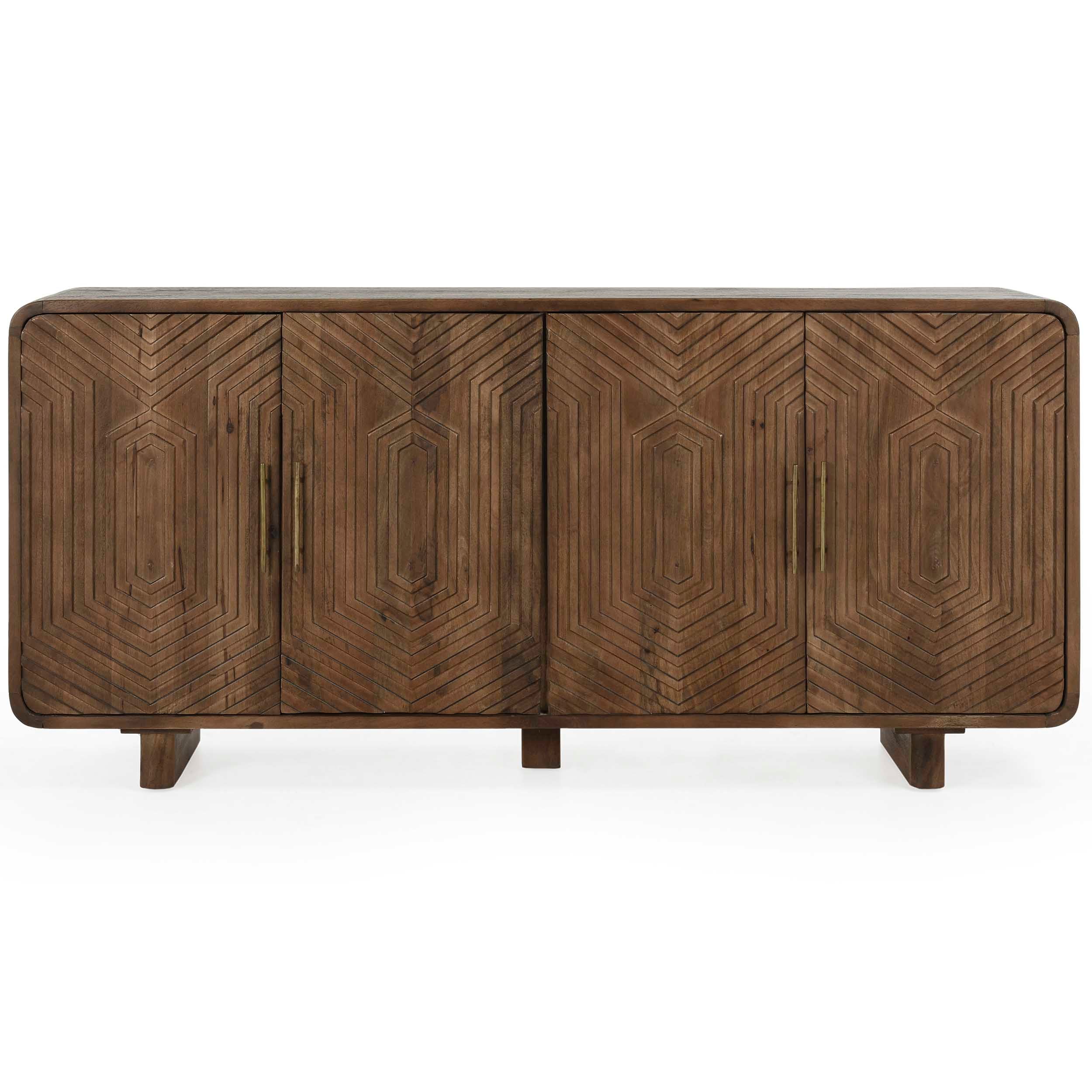 Holmes Solid Wood 4Dr Buffet, Artisan Brown