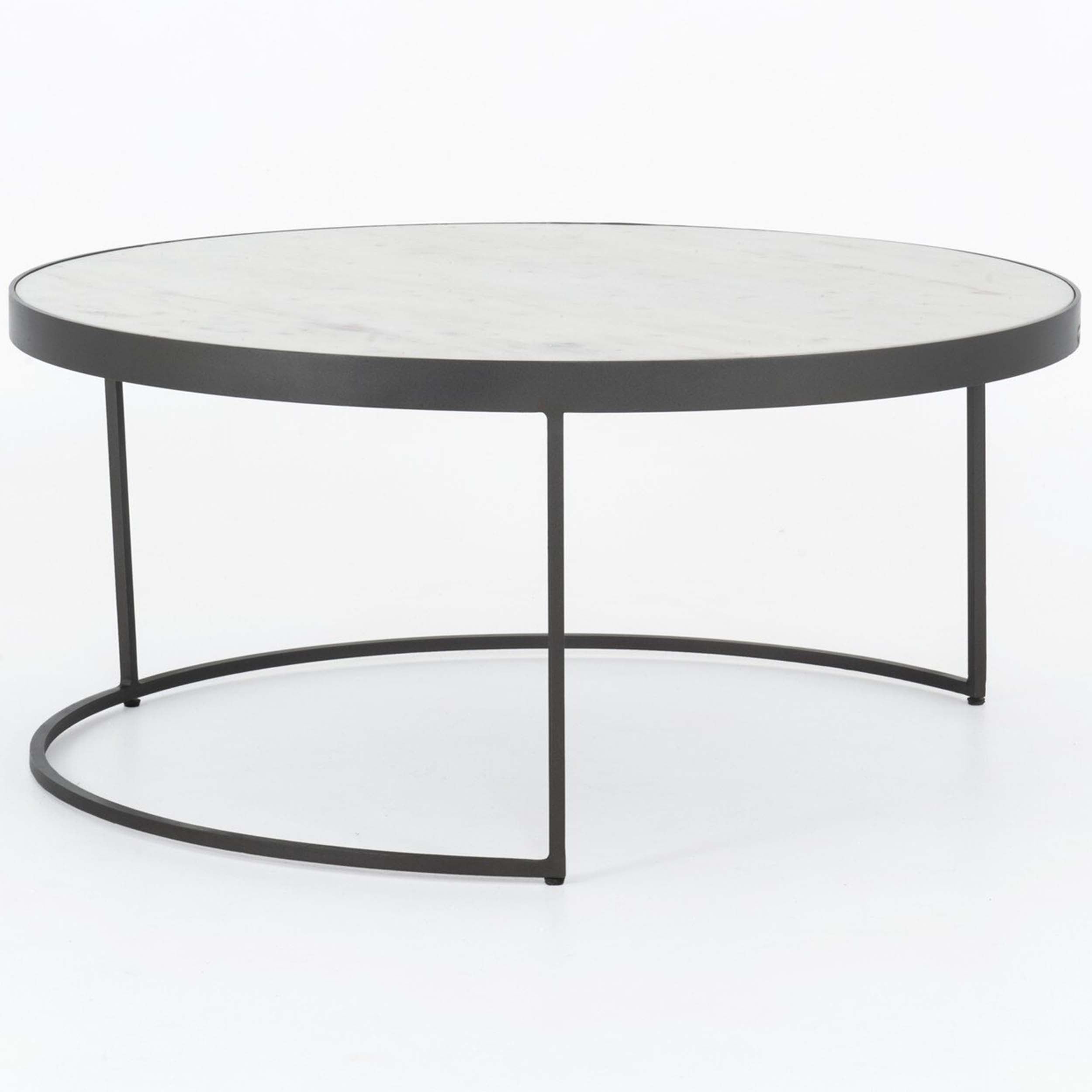 Evelyn Round Nesting Coffee Table, Gunmetal