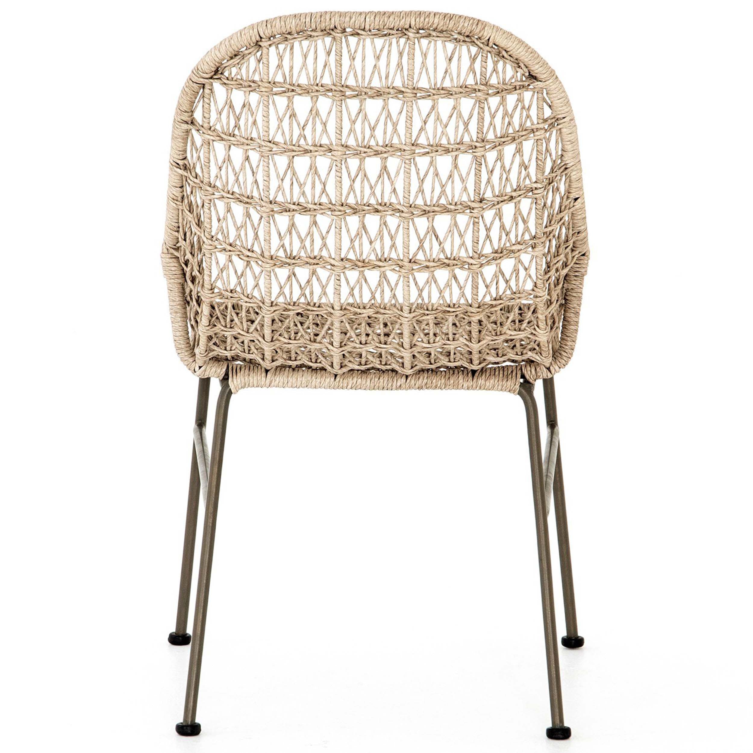 Bandera Outdoor Woven Dining Chair, Vintage White, Set of 2