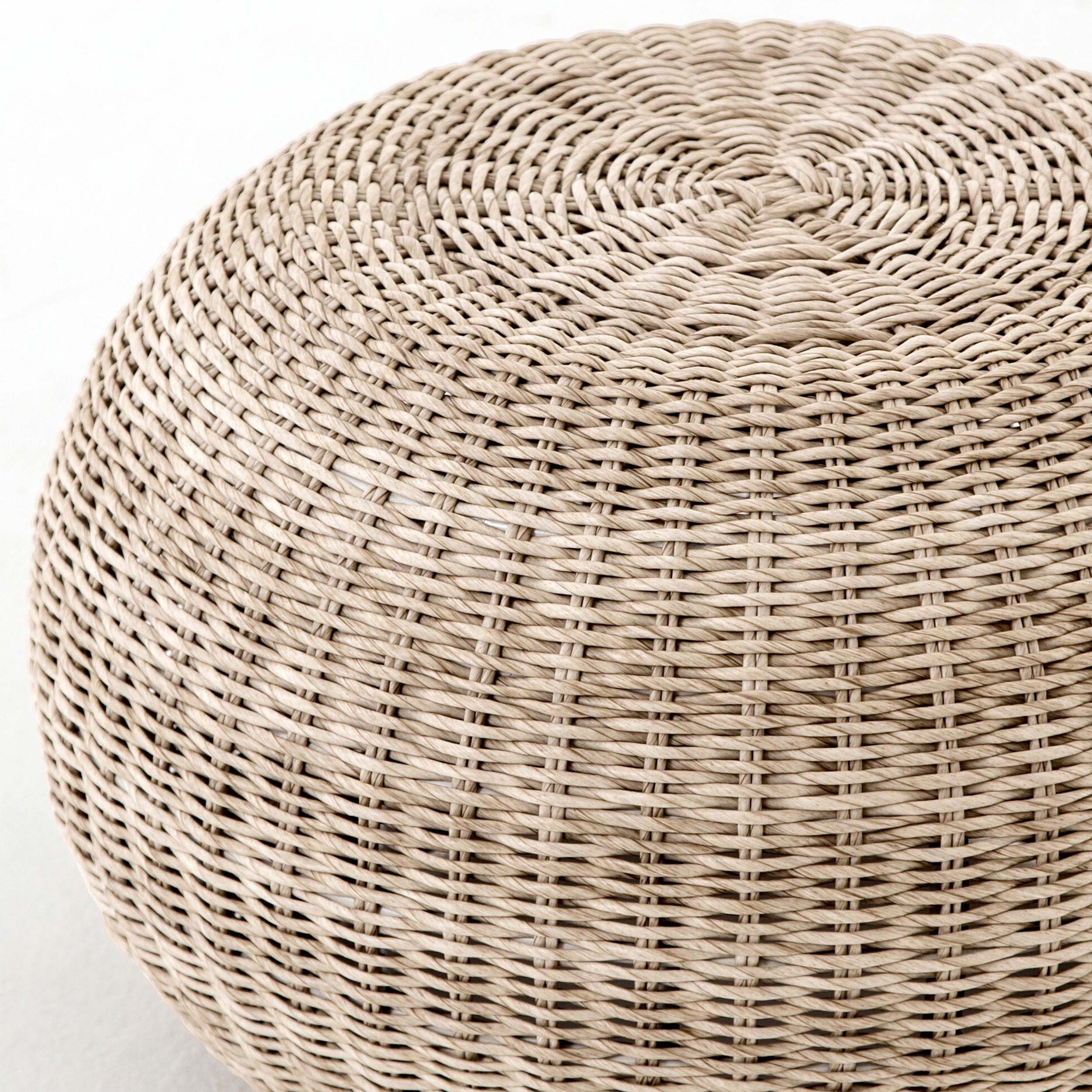 Phoenix Outdoor Accent Stool, Vintage White