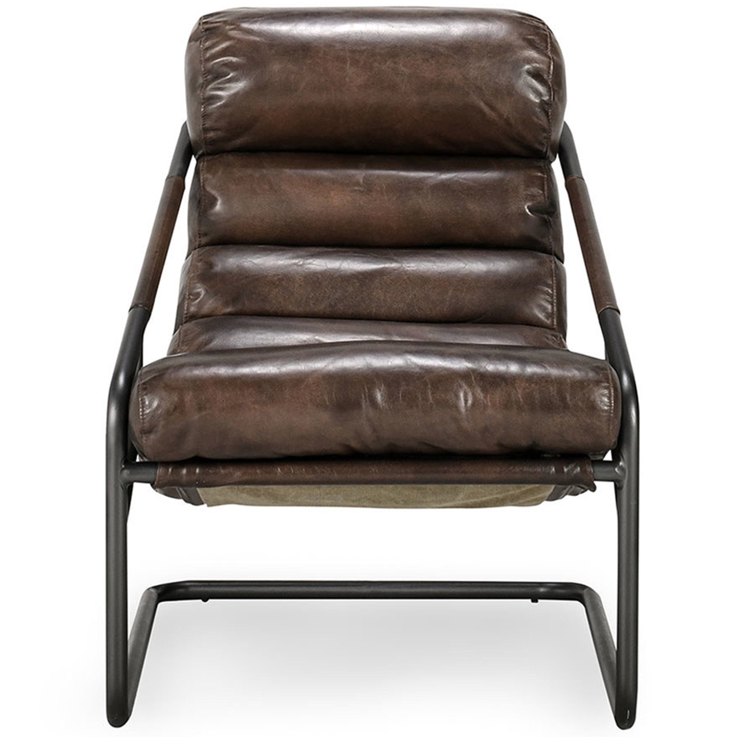 Jackson Leather Accent Chair, Truffle Brown