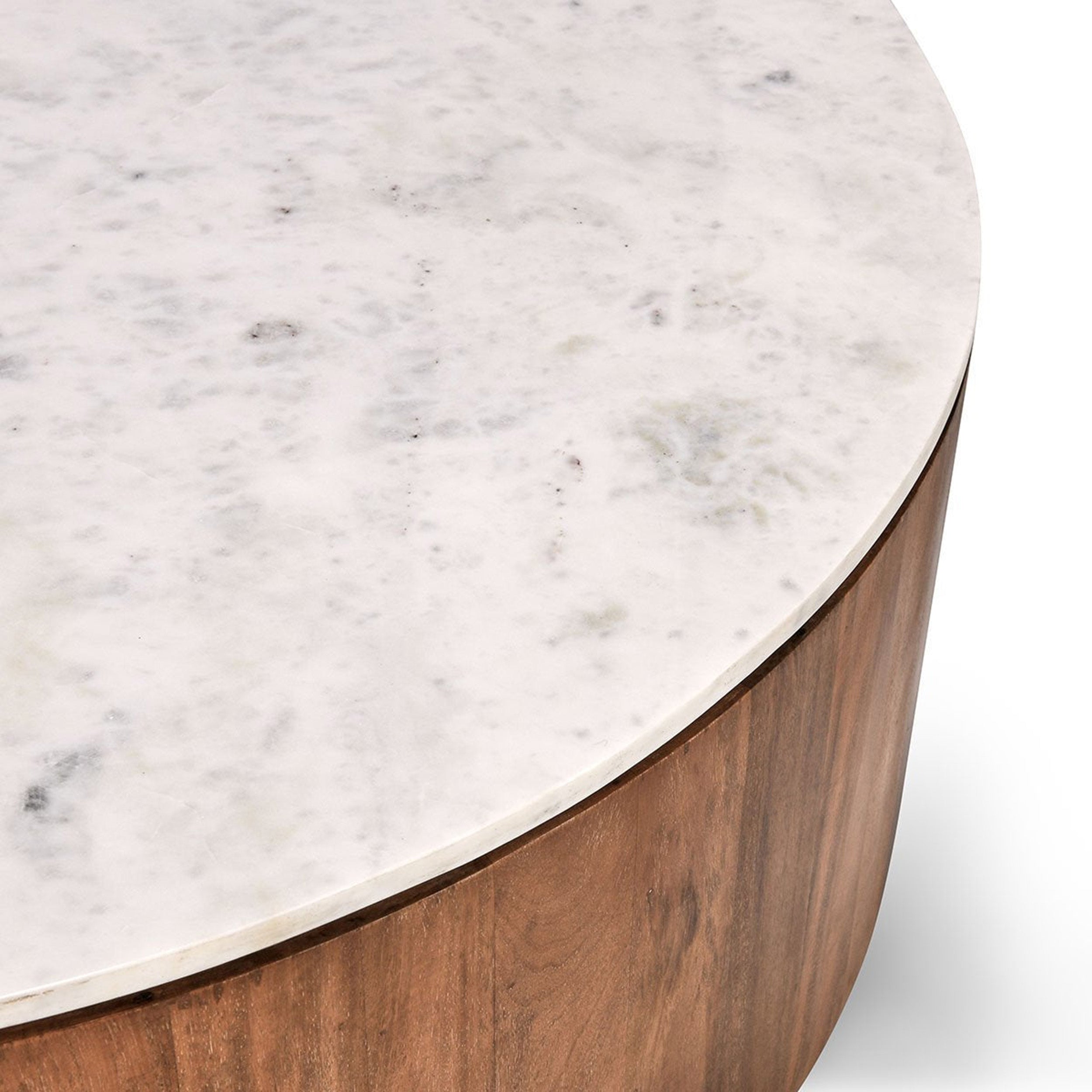 Josie Round Coffee Table, Hickory Brown