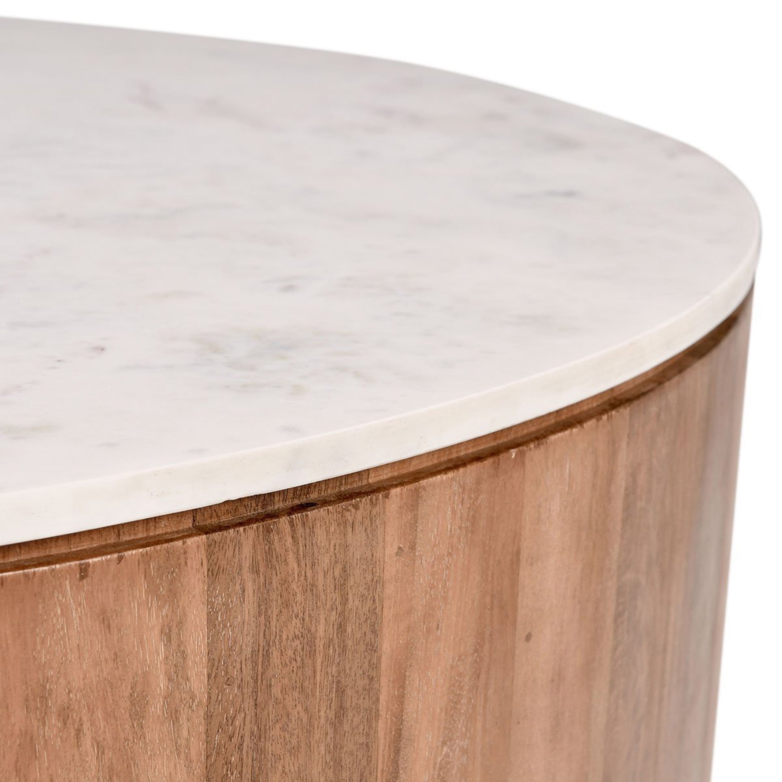Josie Round Coffee Table, Hickory Brown