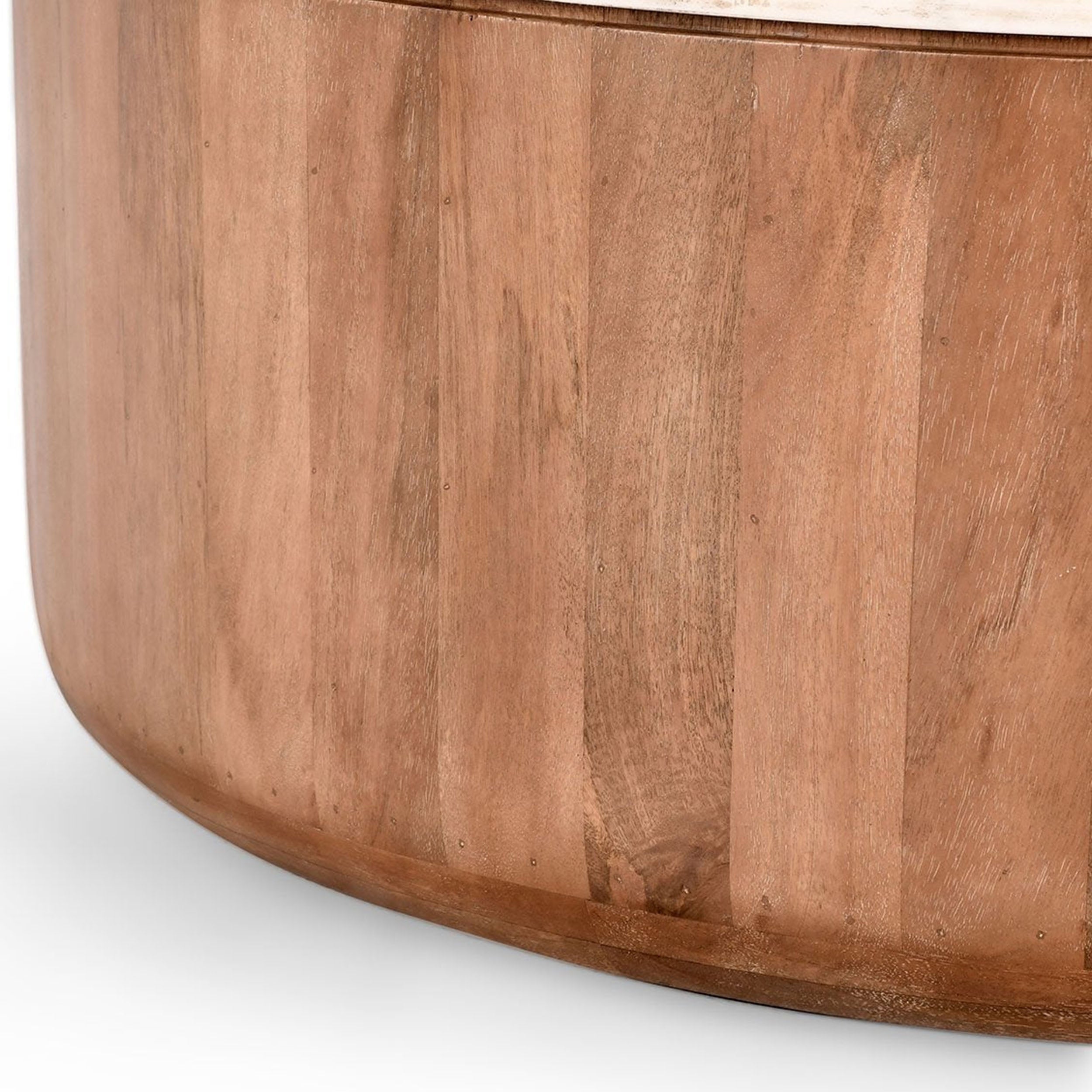 Josie Round Coffee Table, Hickory Brown