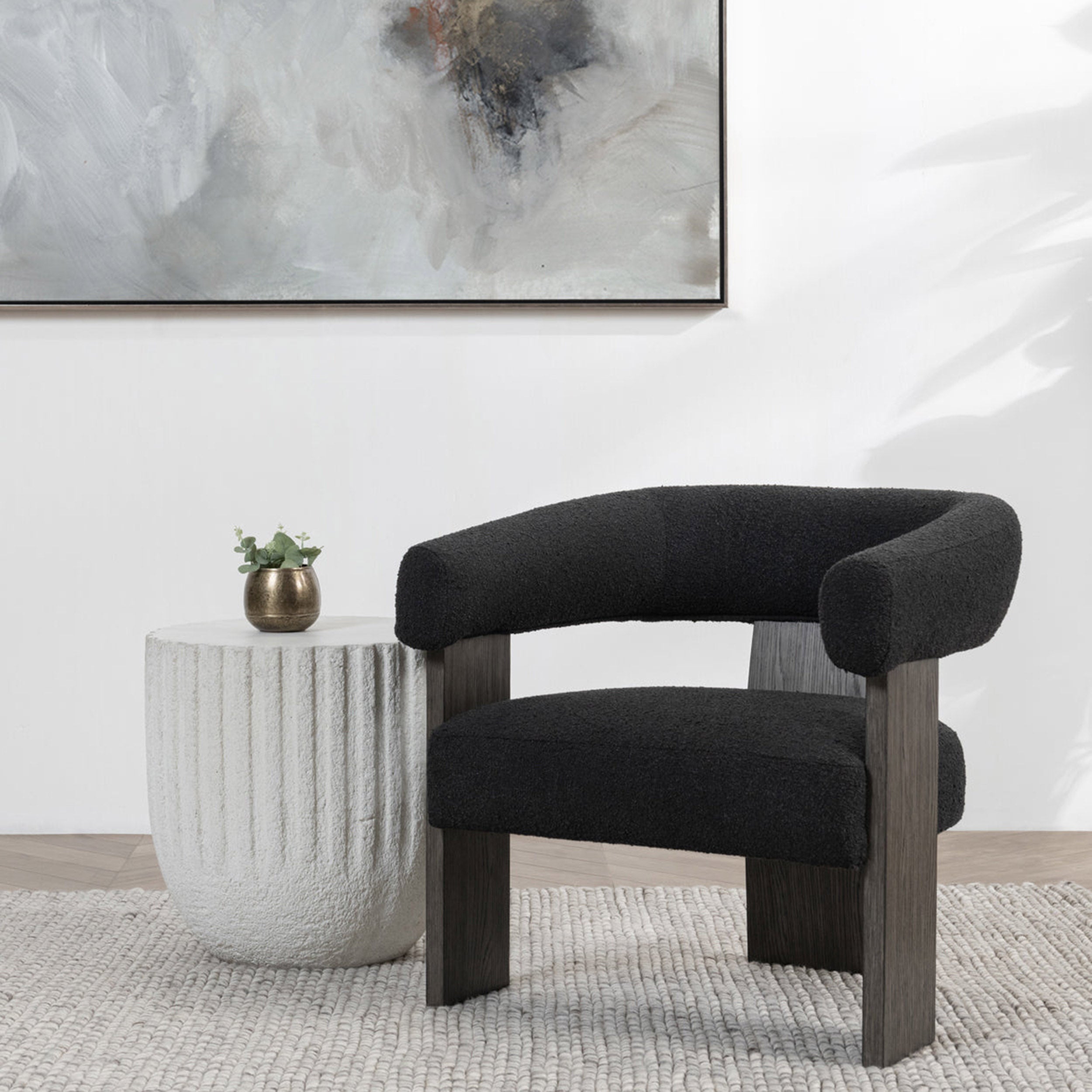 Julina Accent Chair, Charcoal