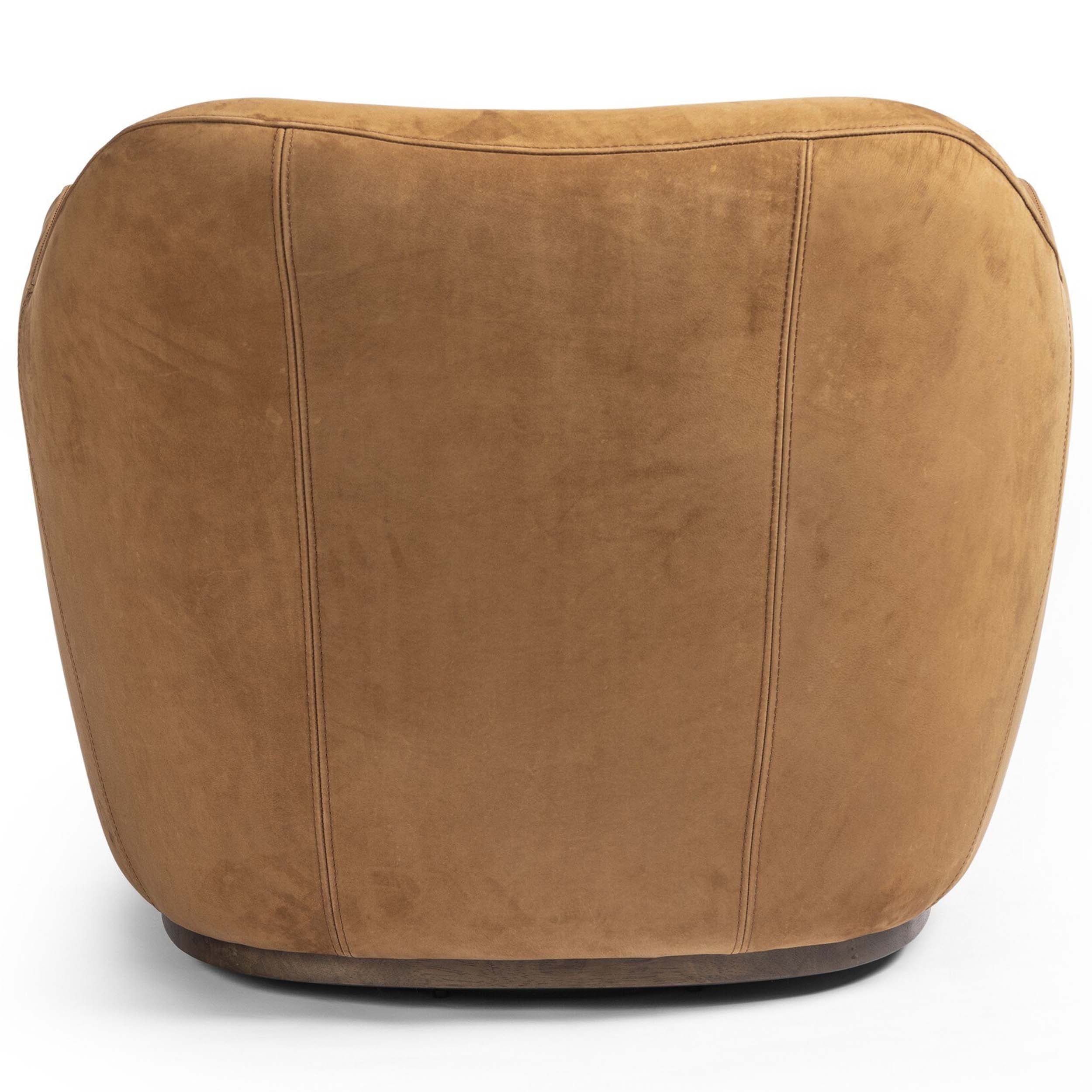 Julius Swivel Chair, Nubuck Cognac