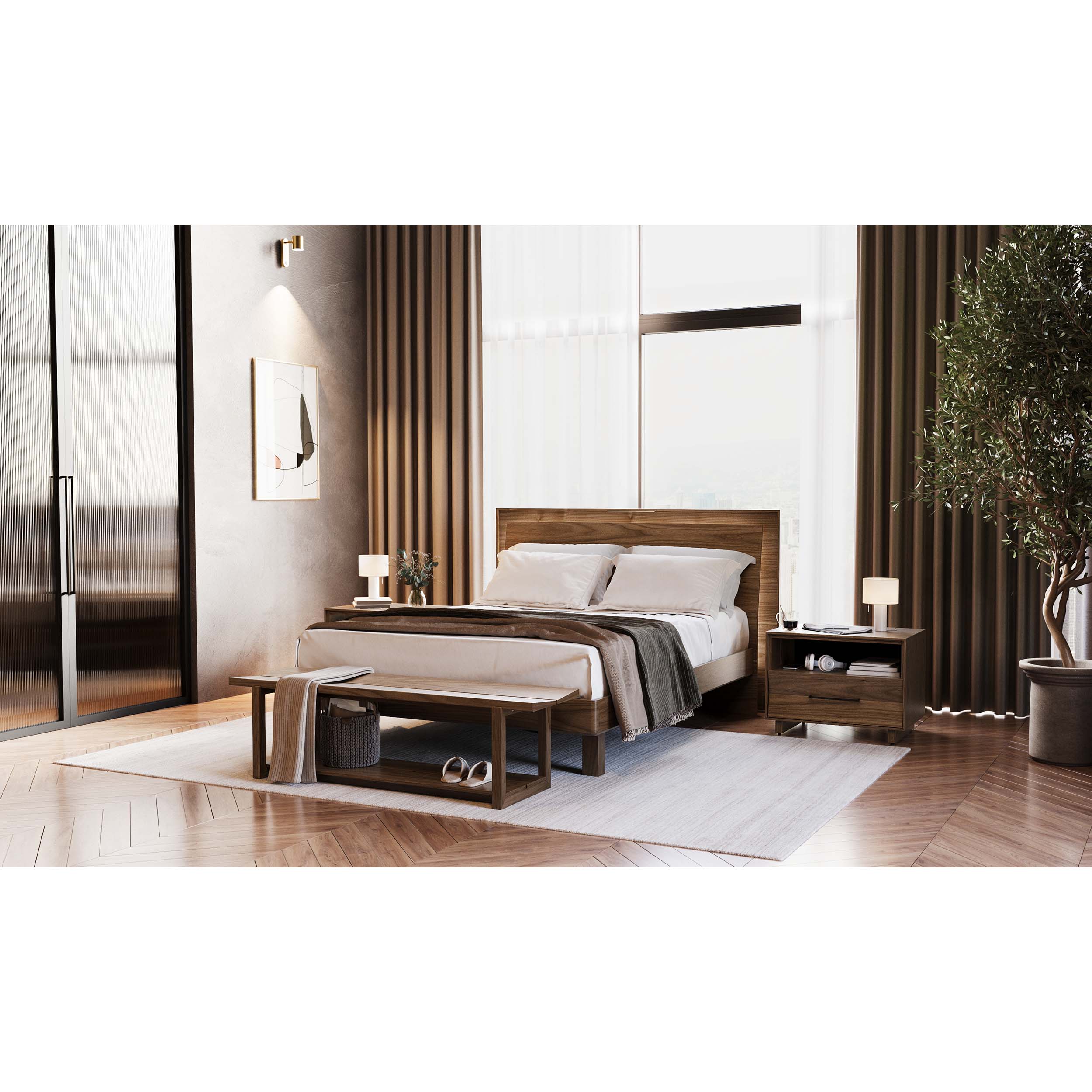 KAVA Bedroom 9617, Natural Walnut