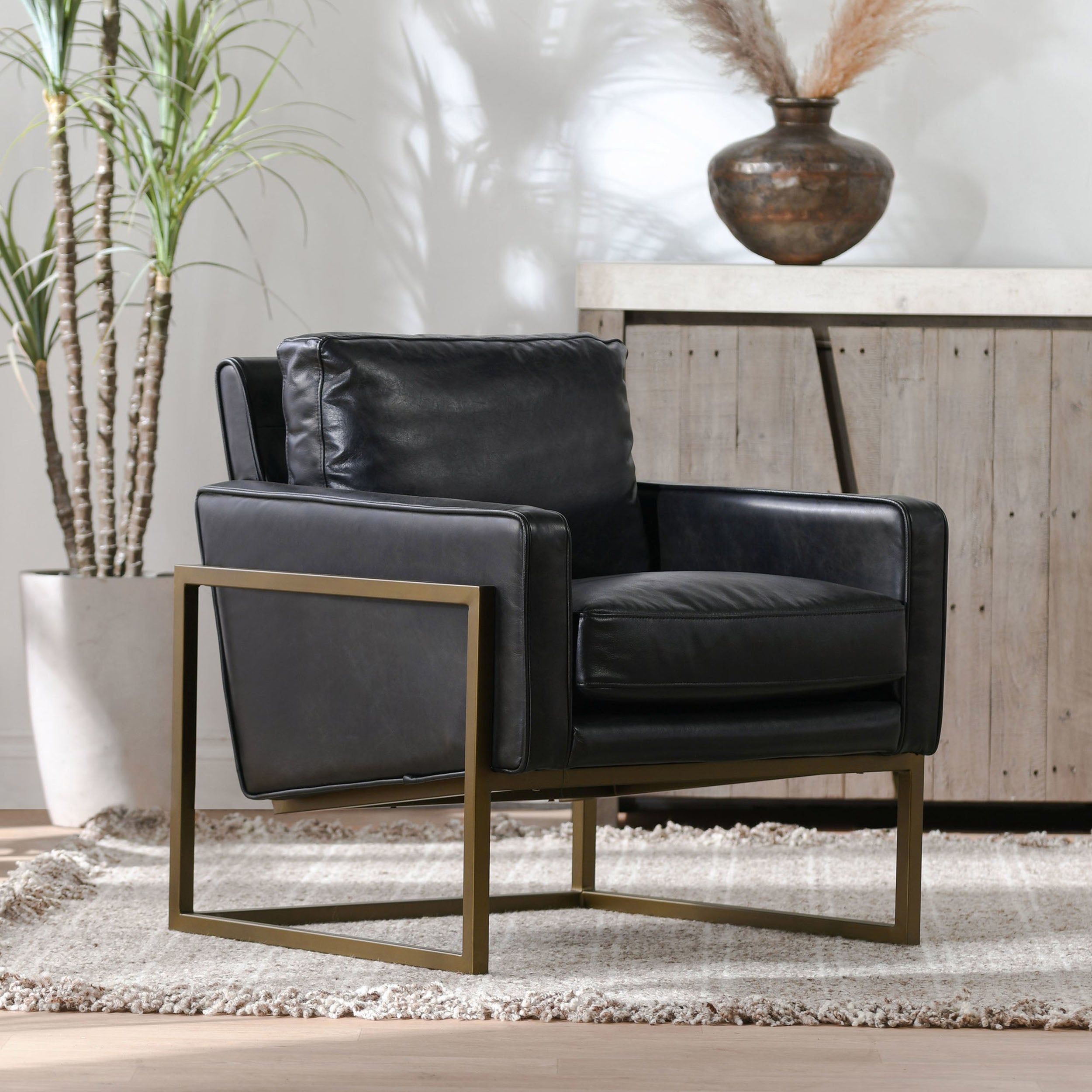 Ken Accent Chair, Jet Black
