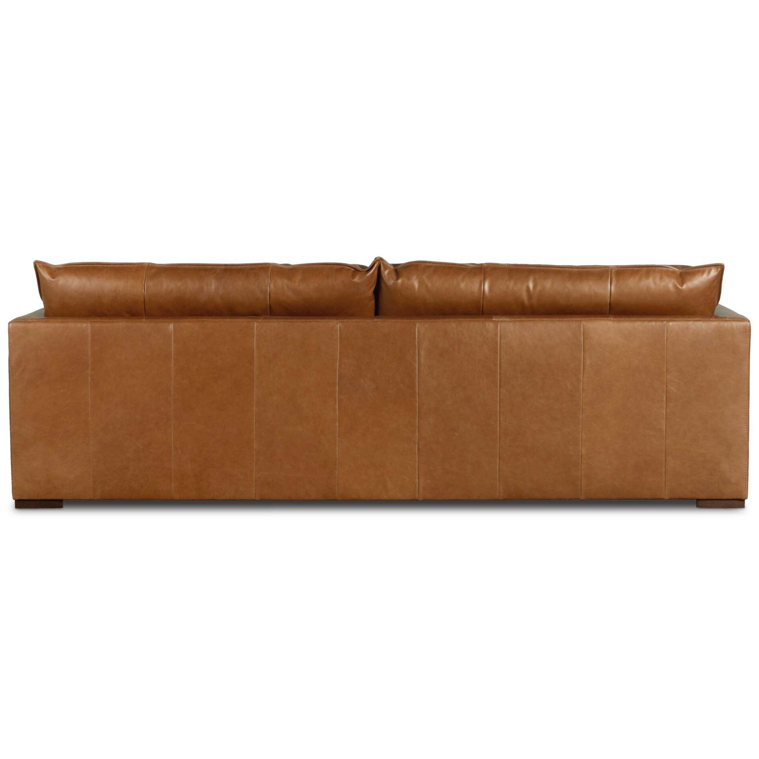 Kosa 108" Leather Sofa, Sonoma Chestnut