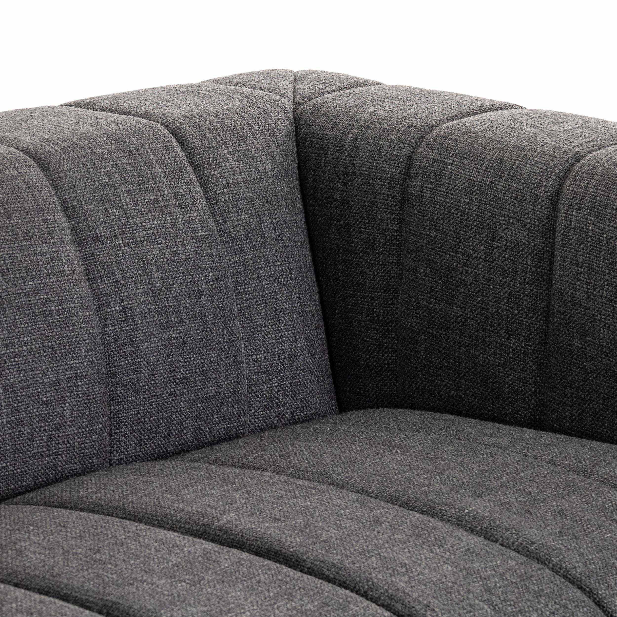 Langham Channeled Sofa, Saxon Charcoal