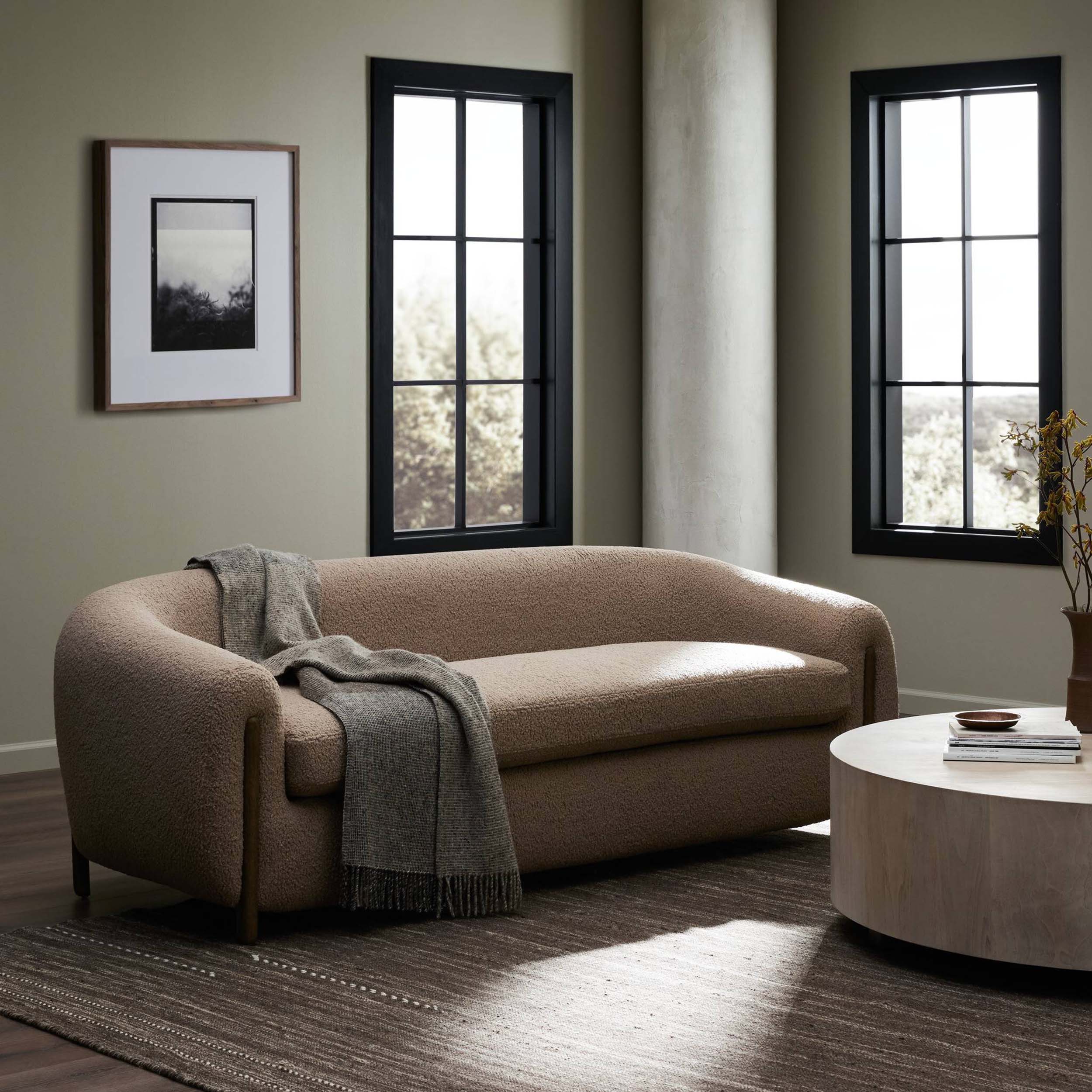 Lyla Sofa, Sheepskin Camel