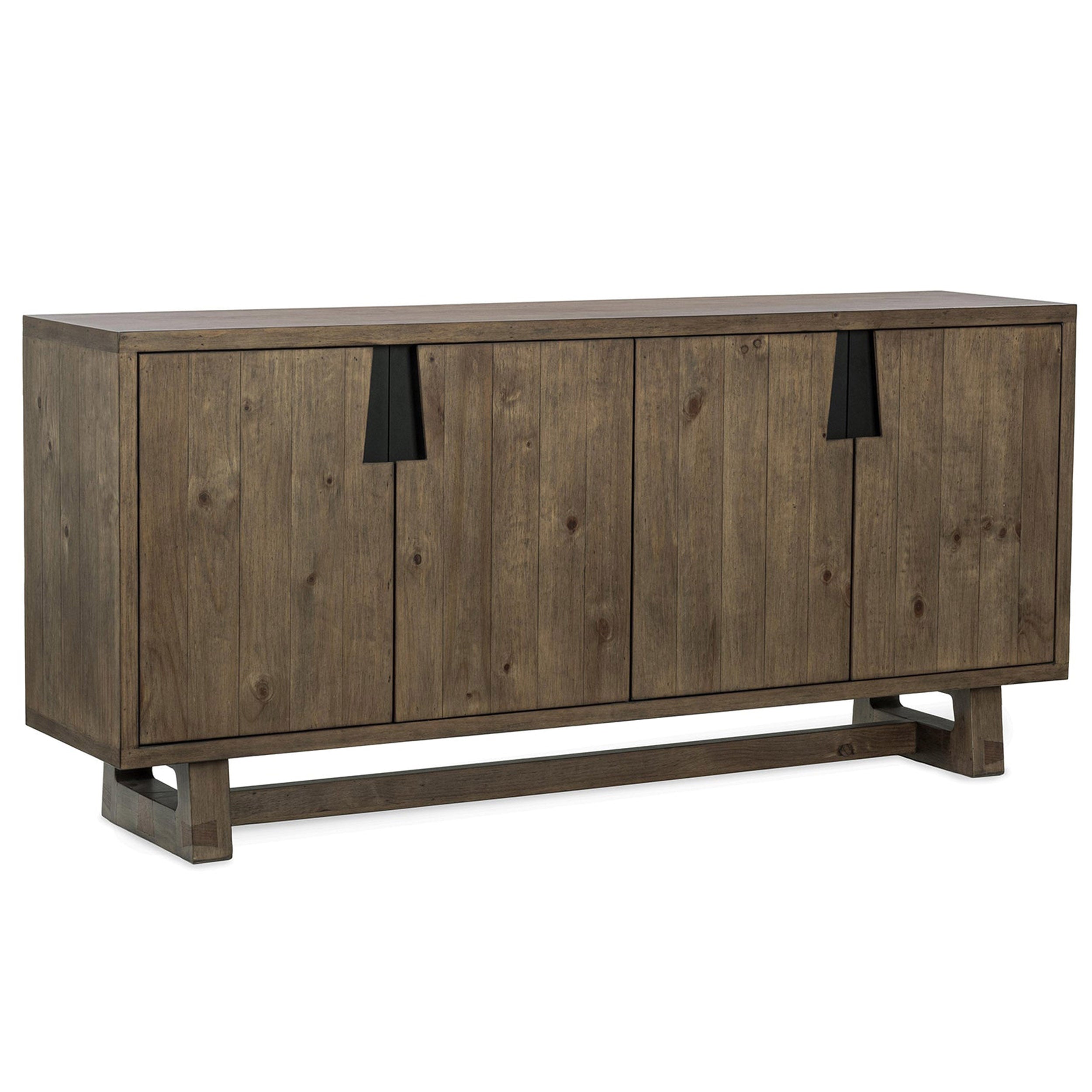 Lyra Solid Wood Buffet, Smoke Brown