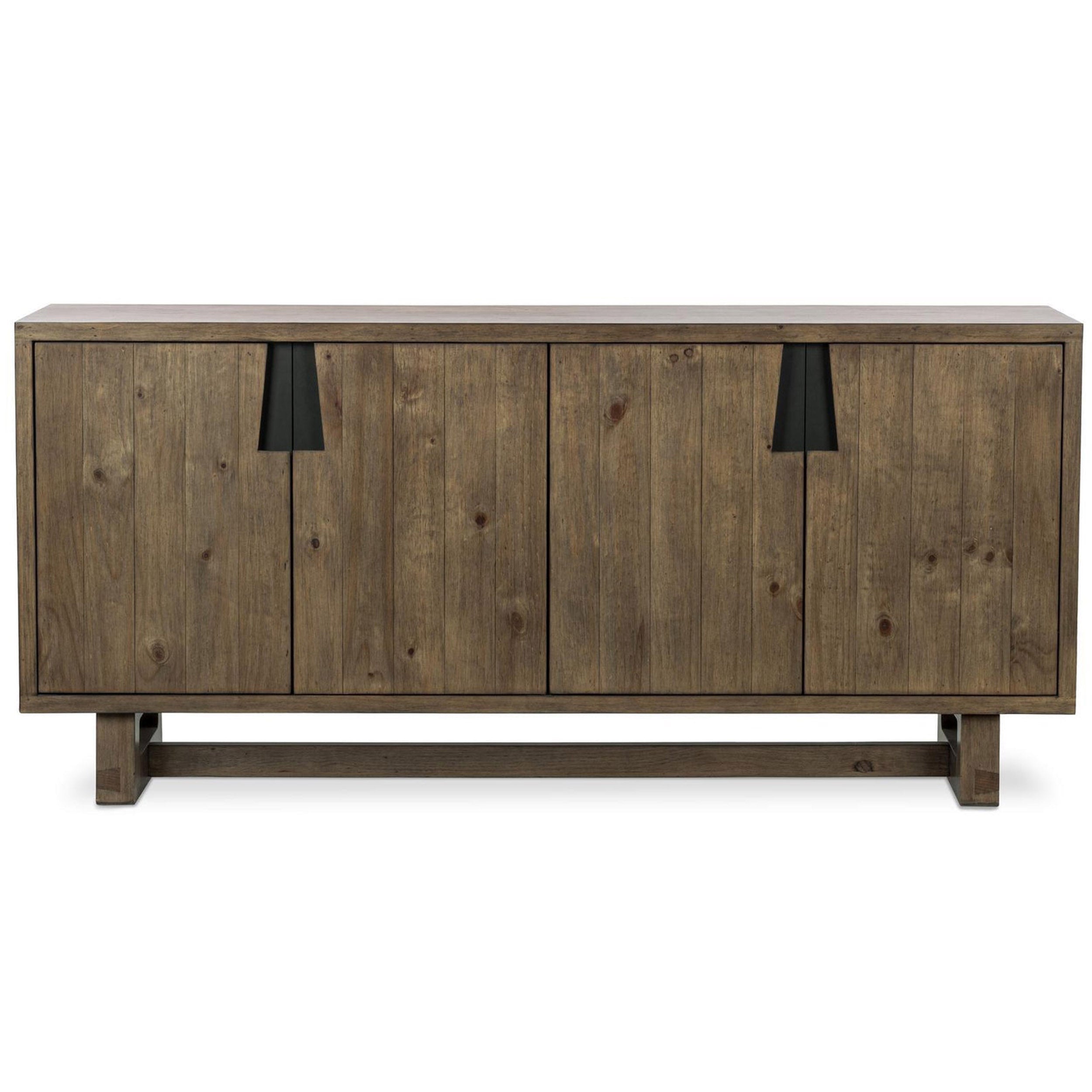 Lyra Solid Wood Buffet, Smoke Brown