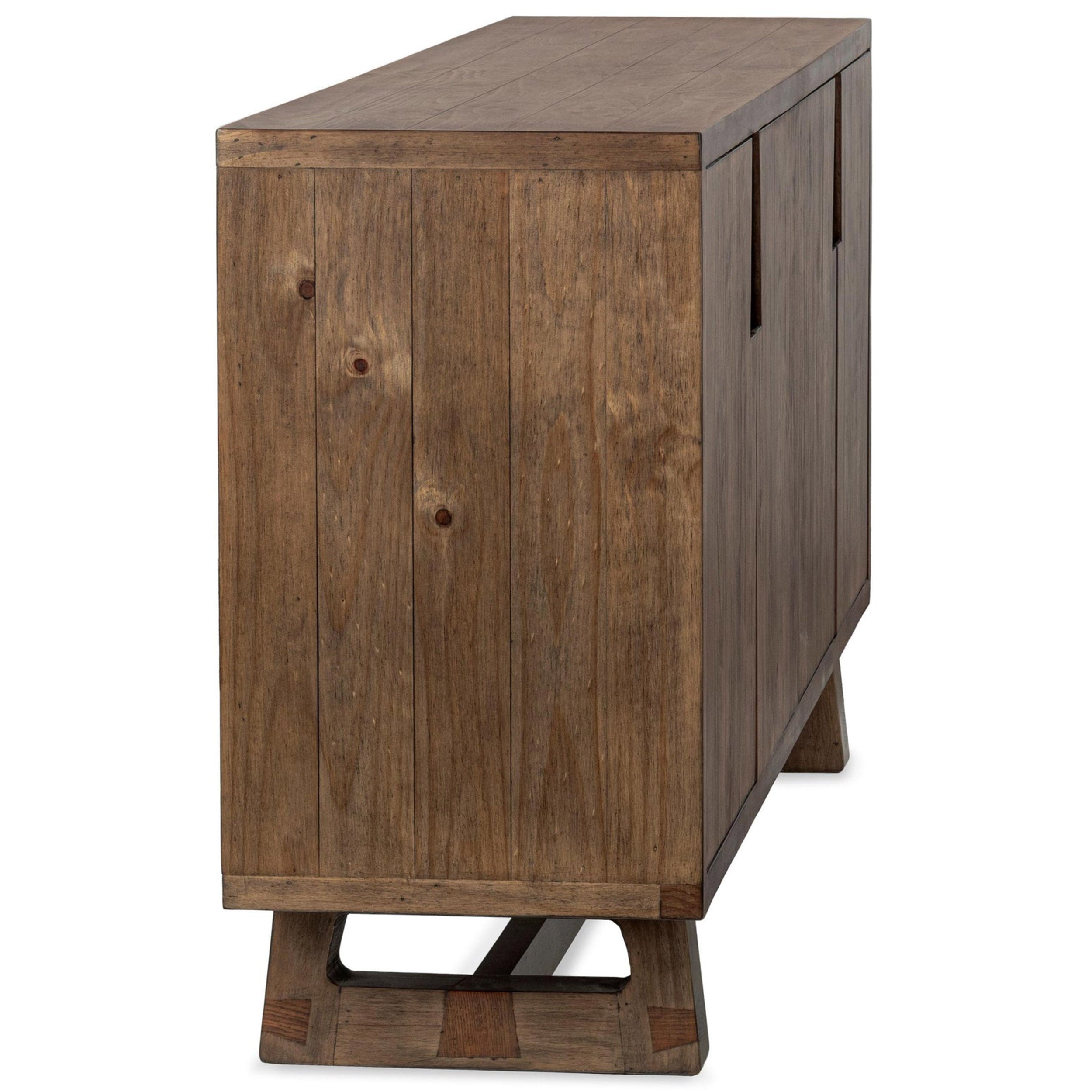 Lyra Solid Wood Buffet, Smoke Brown
