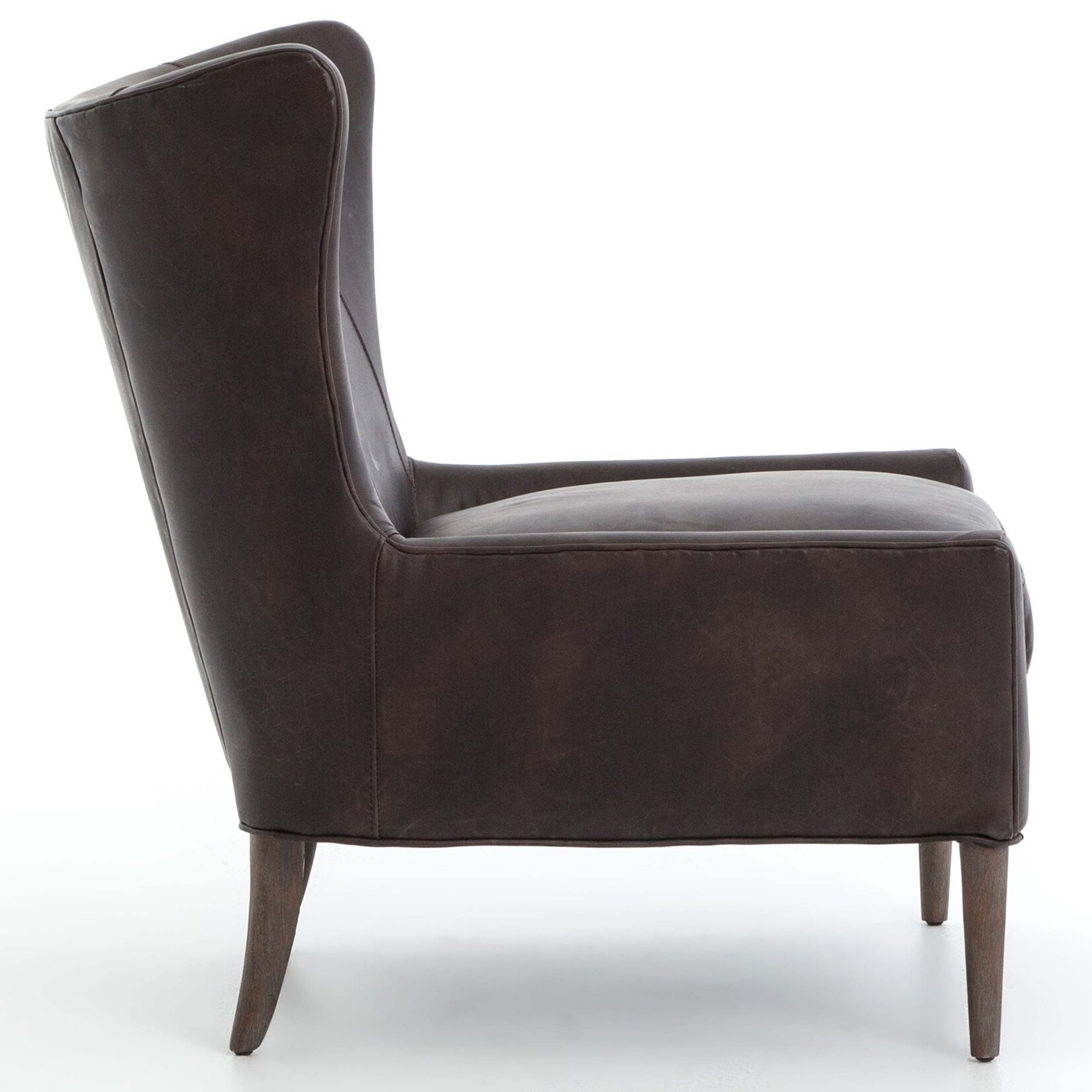 Marlow Wing Chair, Vintage Black