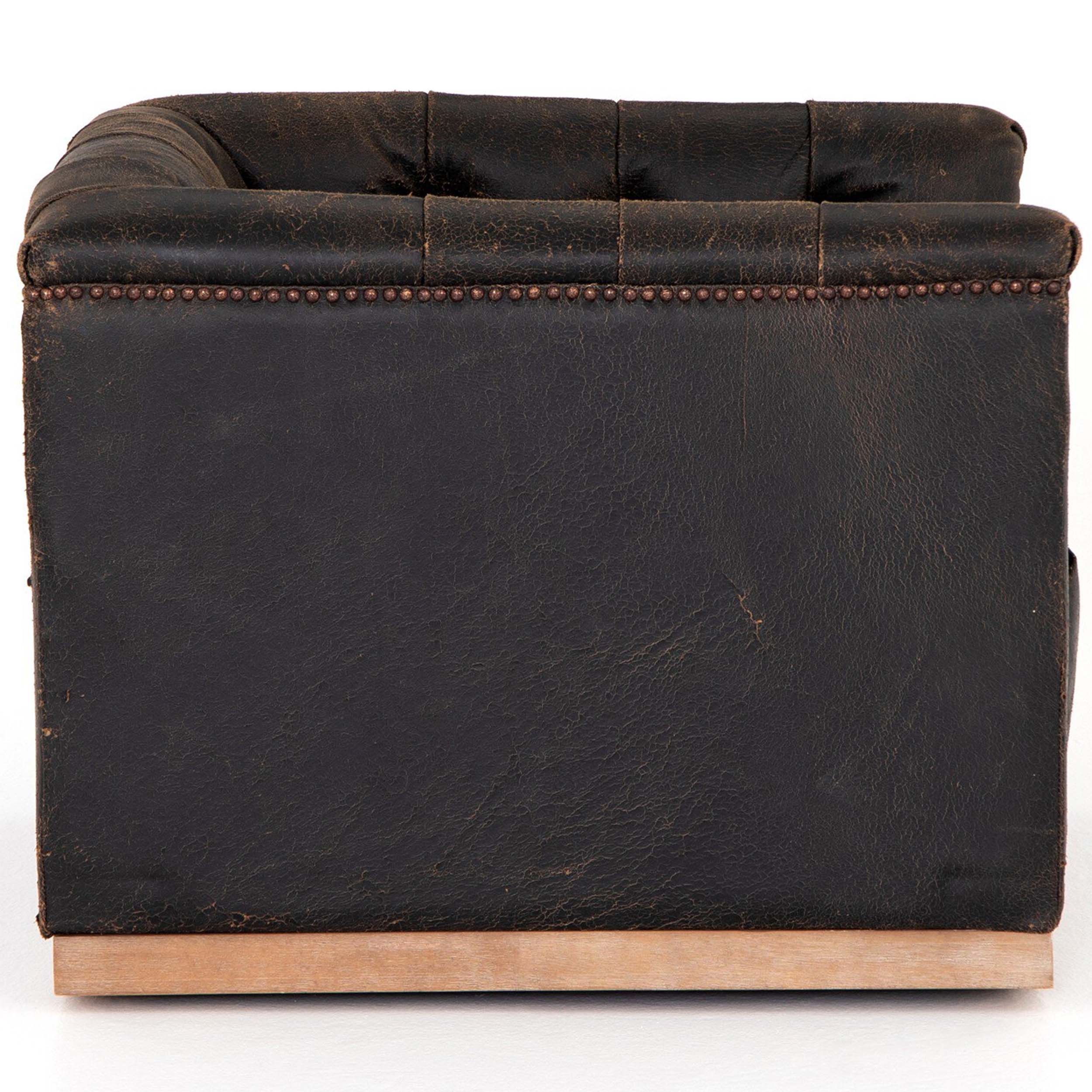 Maxx Swivel Chair, Destroyed Black