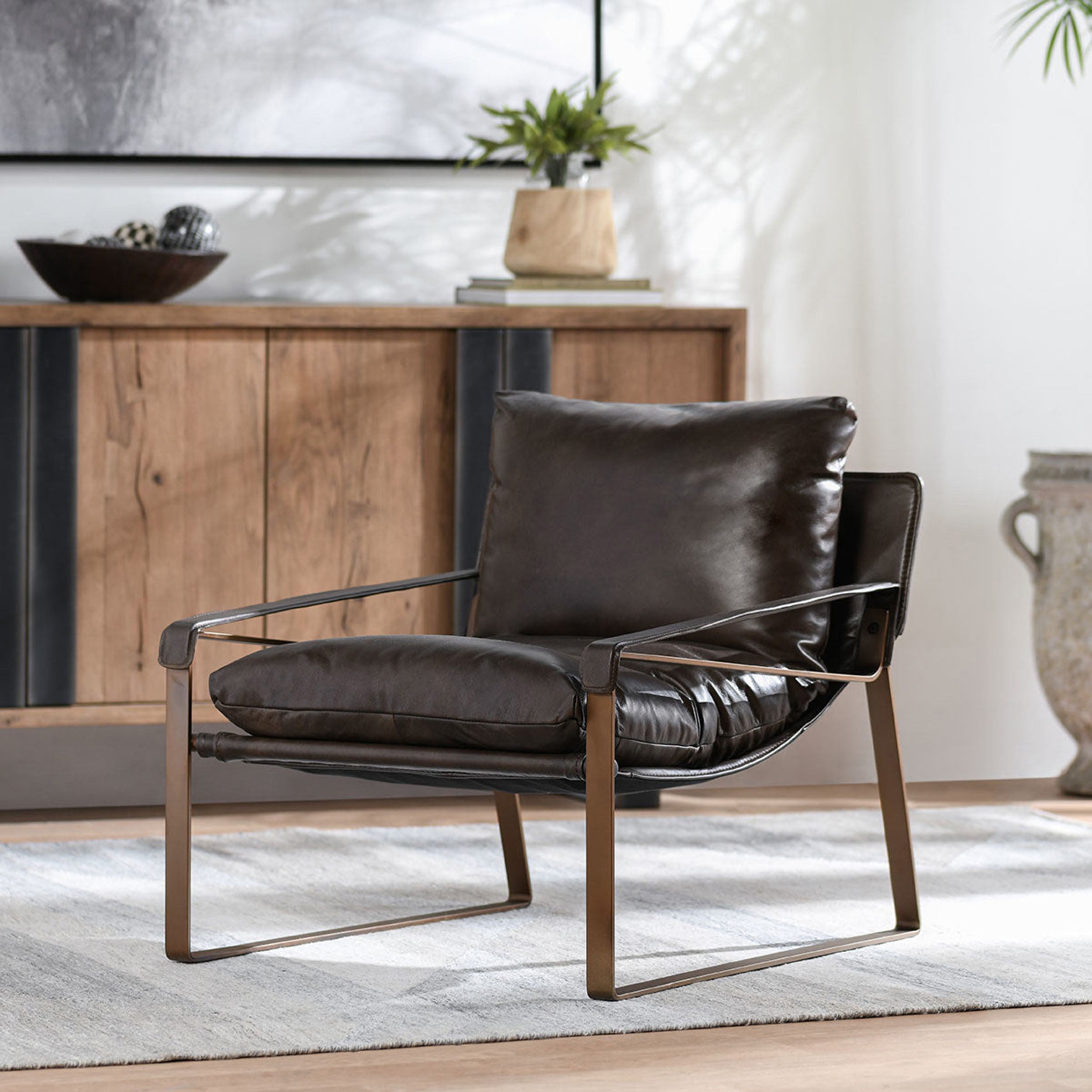 Morgan Accent Chair, Truffle Brown