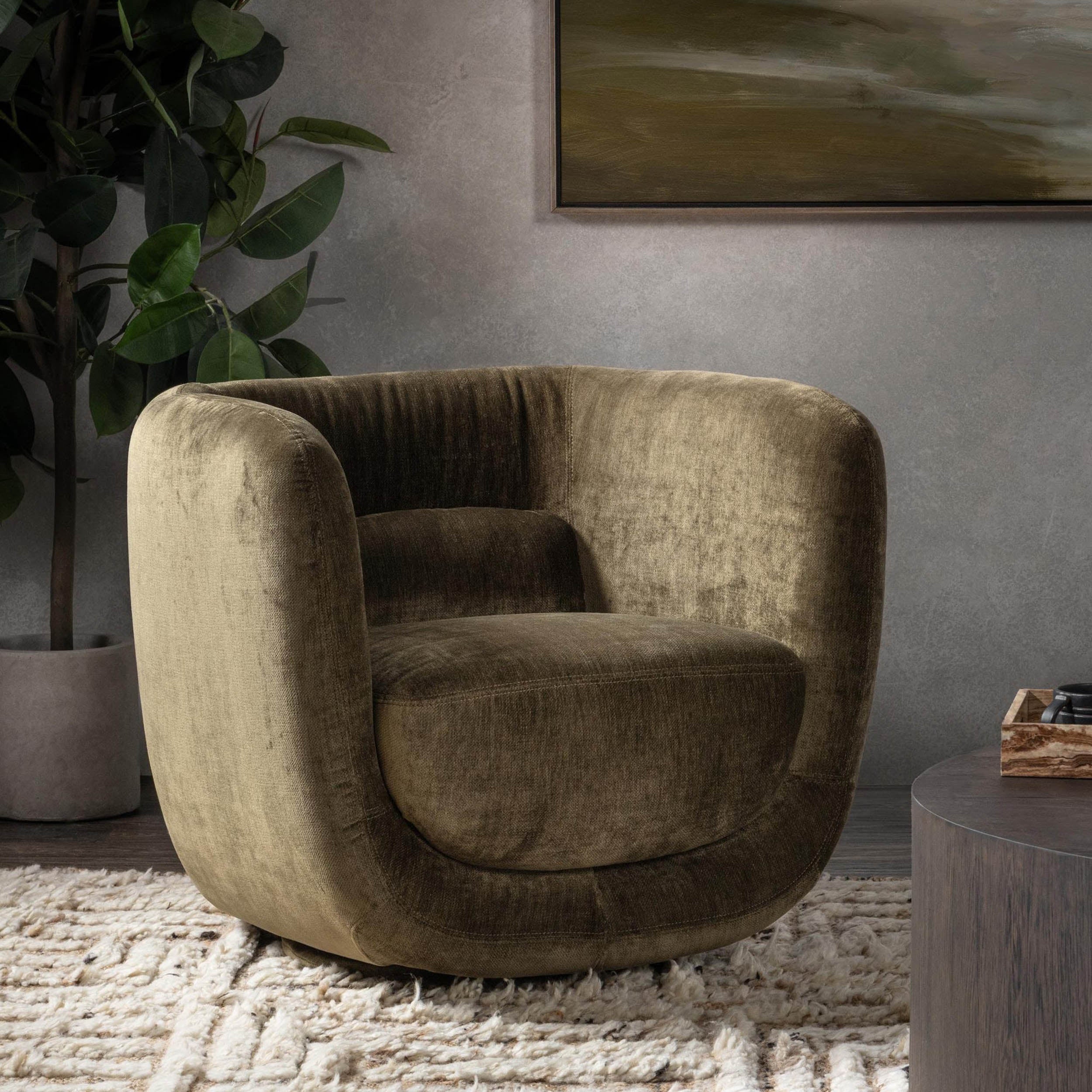 Nico Swivel Chair, Olive