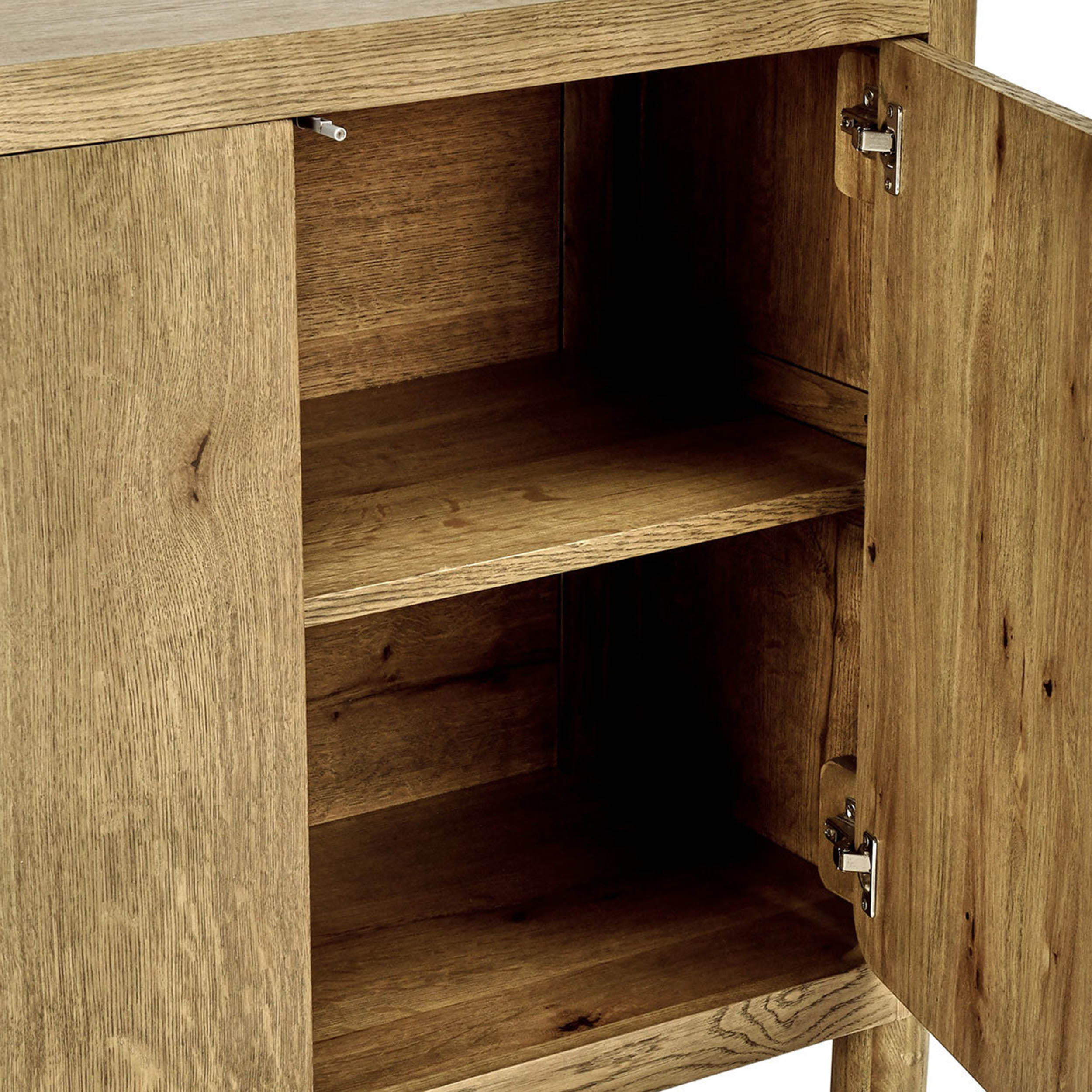 Orlando Solid Wood 4Dr Buffet, Light Brown